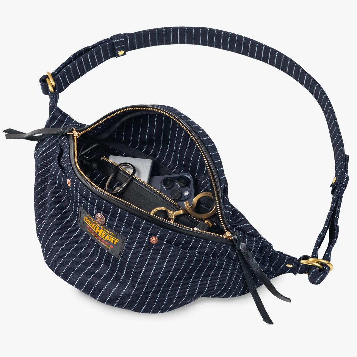 IHE-37-INDW - 12oz Wabash Waist Bag - Indigo - Image 3