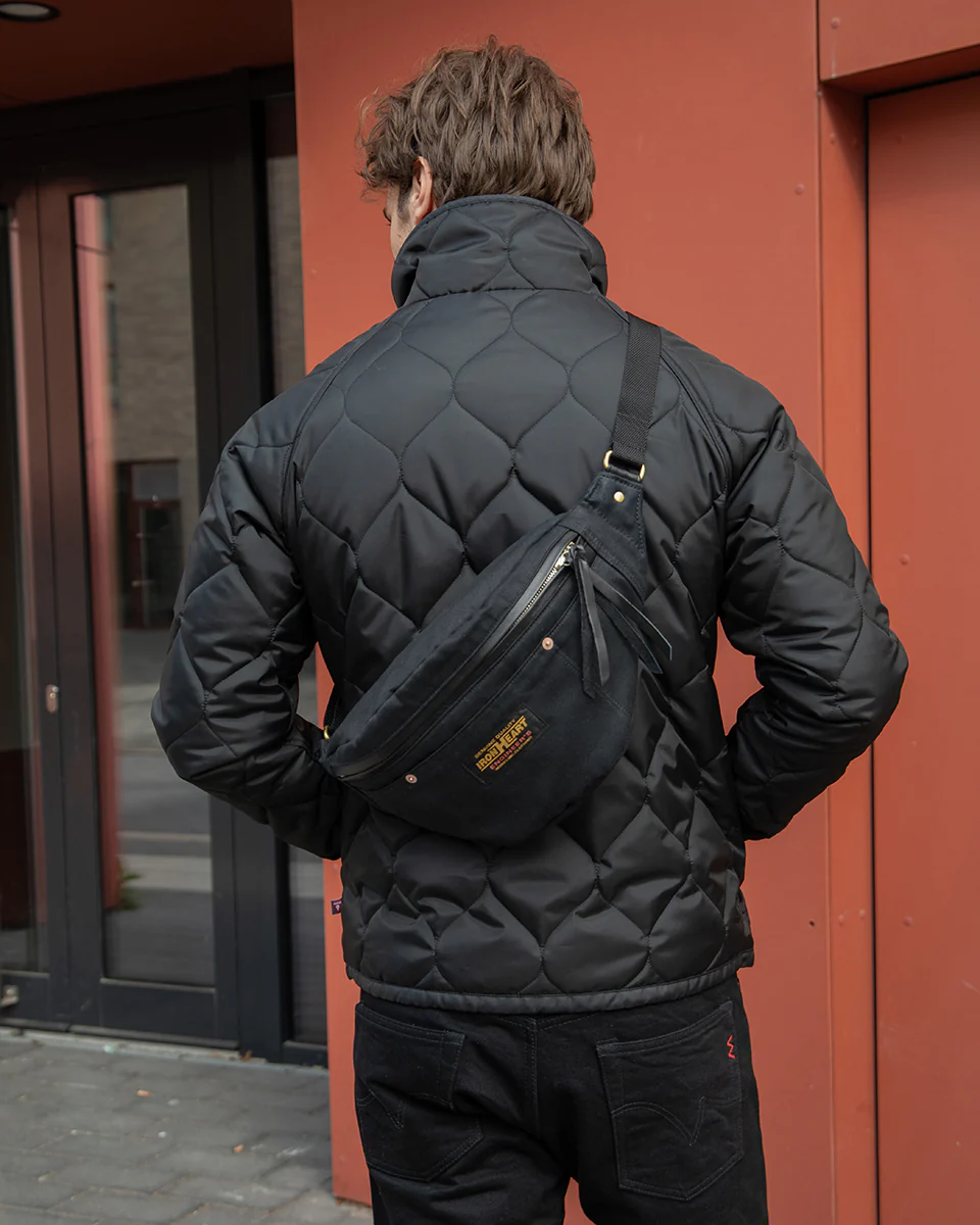 IHE-53-BLK - Whipcord Waist Bag - Black - Image 2