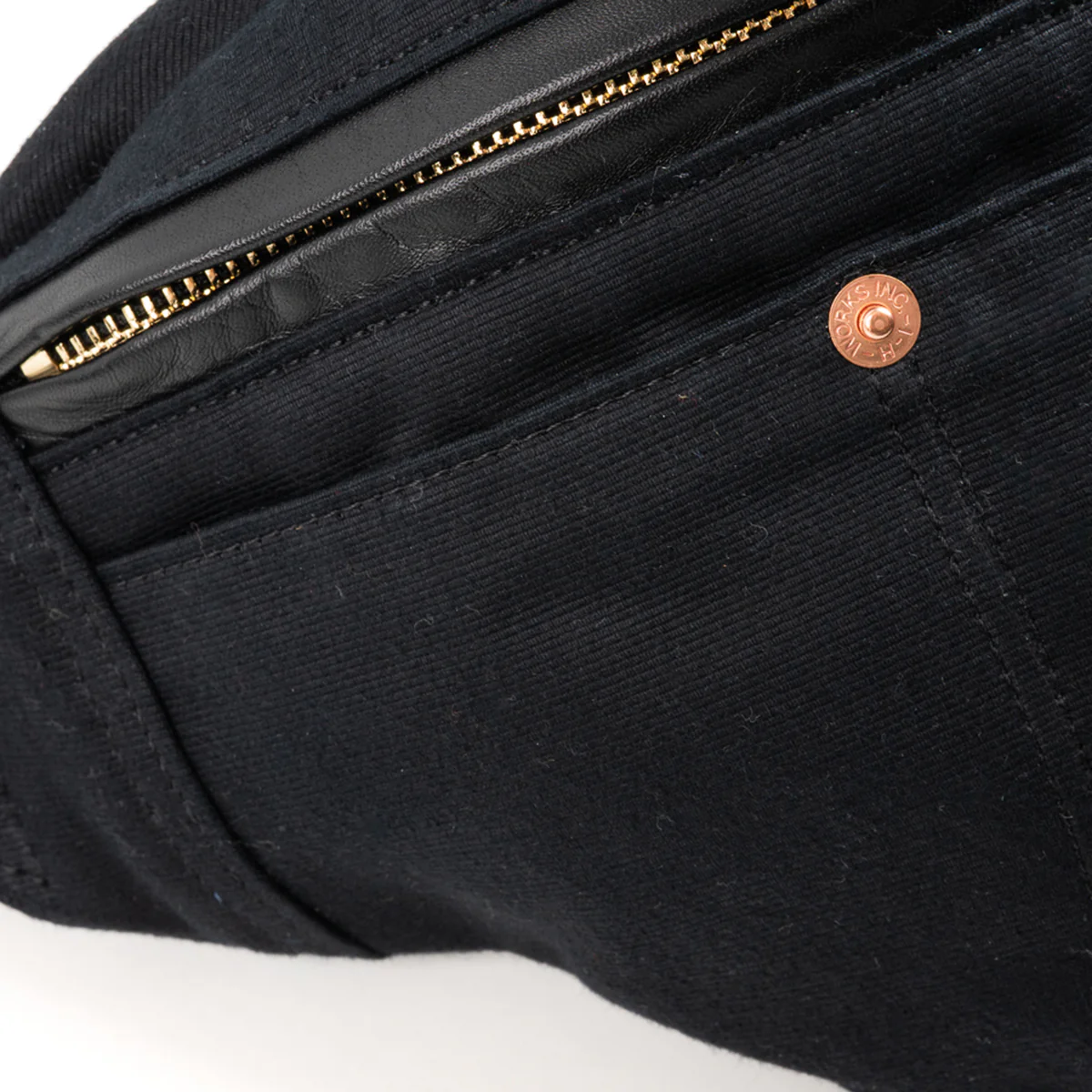 IHE-53-BLK - Whipcord Waist Bag - Black - Image 5