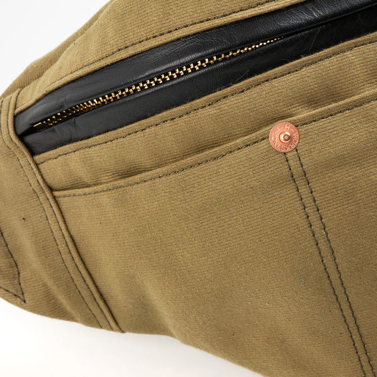 IHE-53-KHA - Whipcord Waist Bag - Khaki - Image 4
