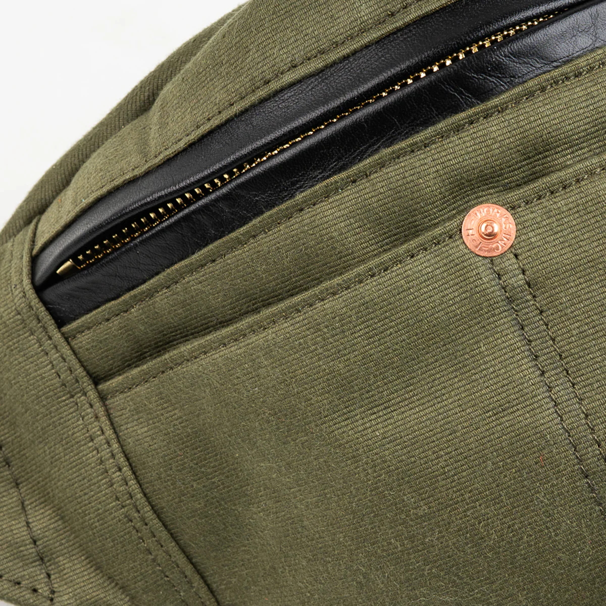 IHE-53-ODG - Whipcord Waist Bag - Olive Drab Green - Image 5