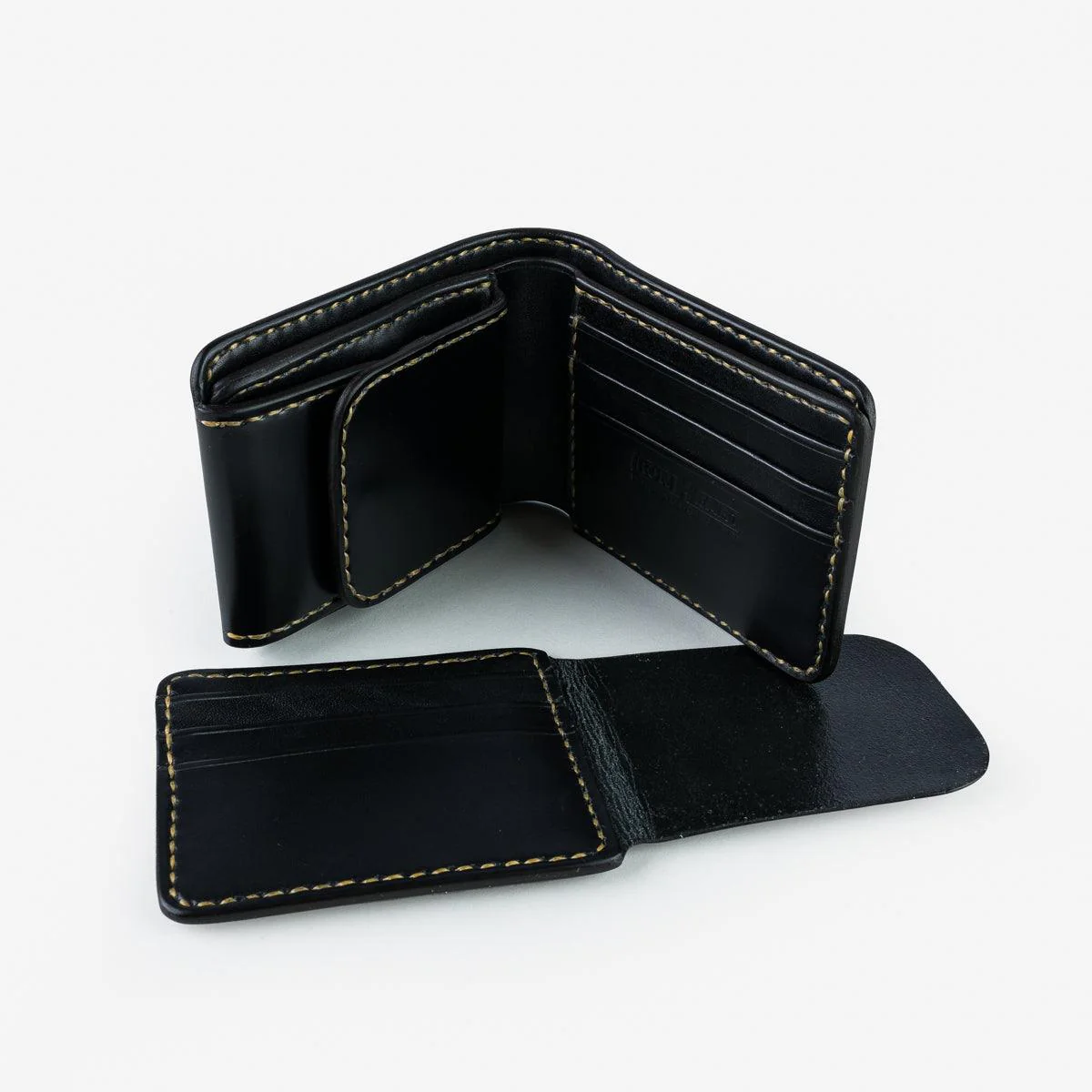 IHG-01-BLK - Small Shell Cordovan Wallet - Black - Image 4