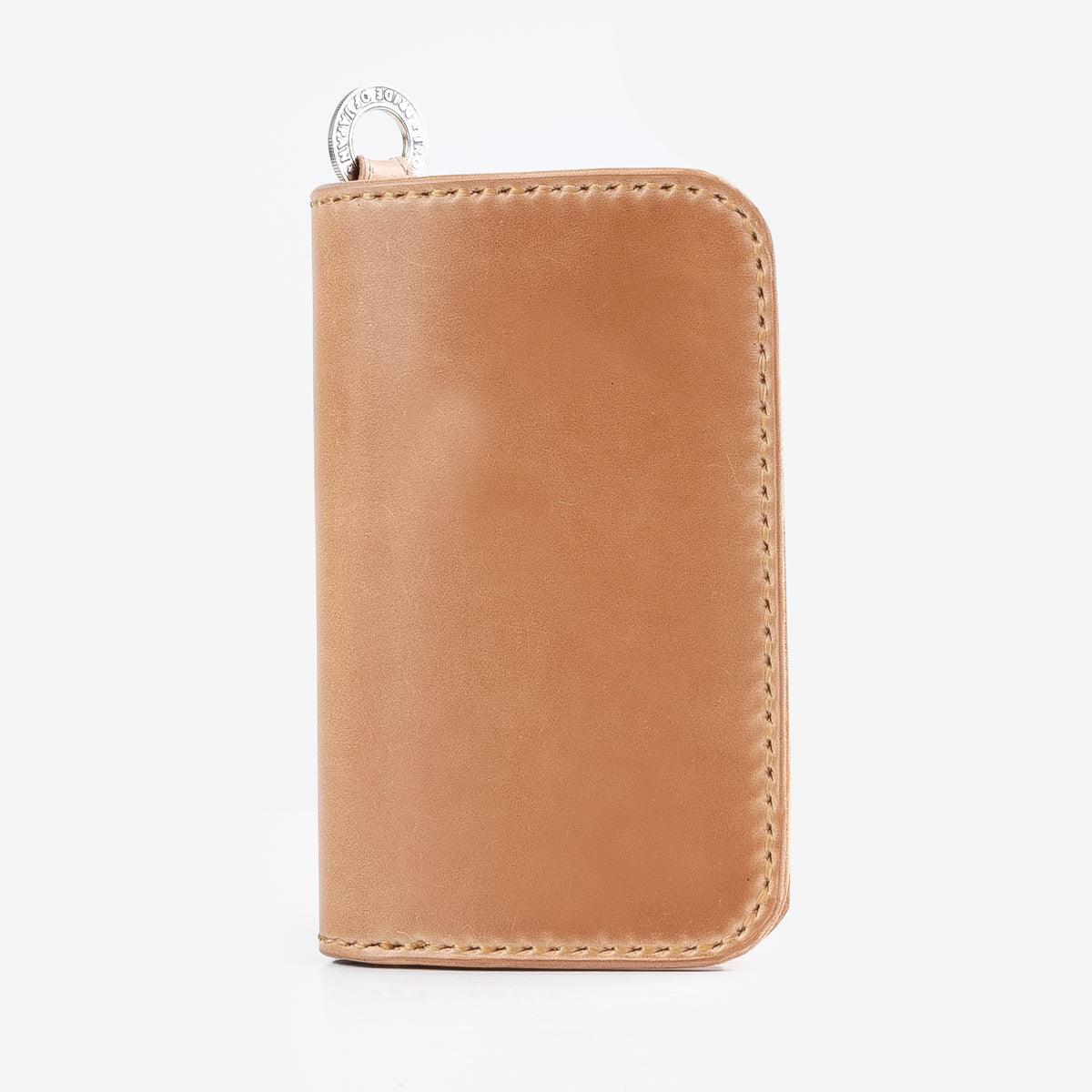 IHG-02-NAT - Medium Shell Cordovan Wallet - Natural