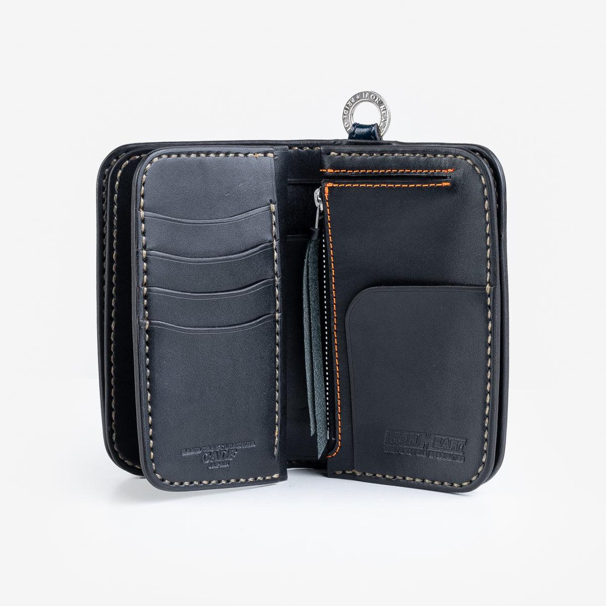 IHG-02-NAV - Medium Shell Cordovan Wallet - Navy Blue - Image 2