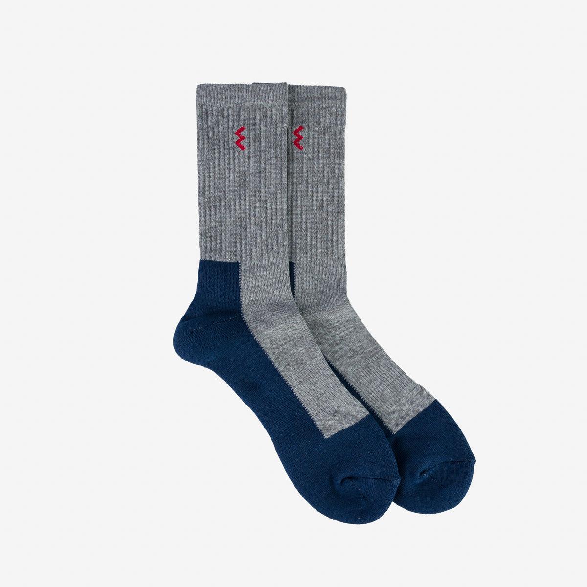 IHG-030-3-GRYNAV - 3-Pack Iron Heart Work Boot Socks - Grey/ Navy - Image 2