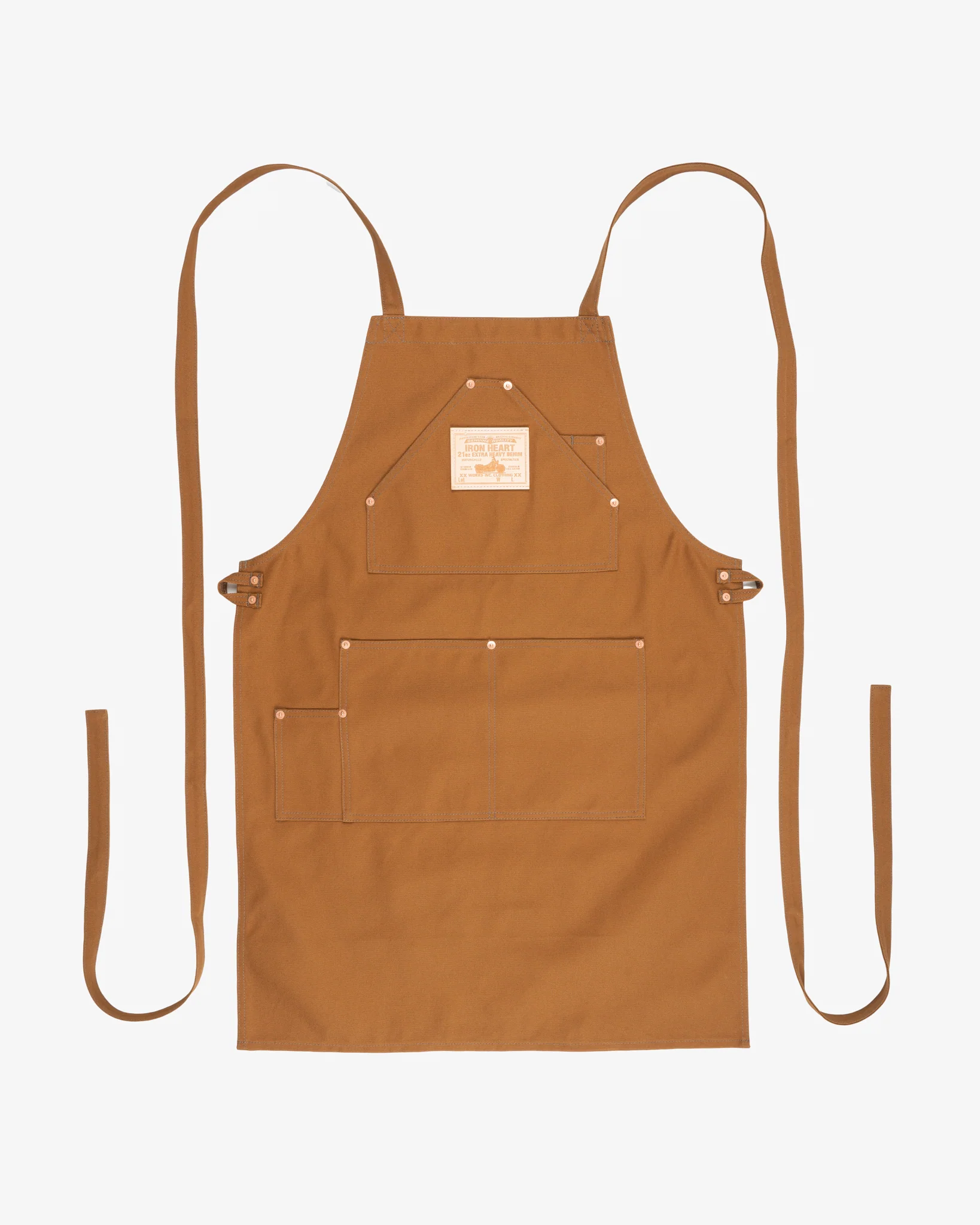 IHG-057-BRN - 17oz Cotton Duck Apron - Brown - Image 3