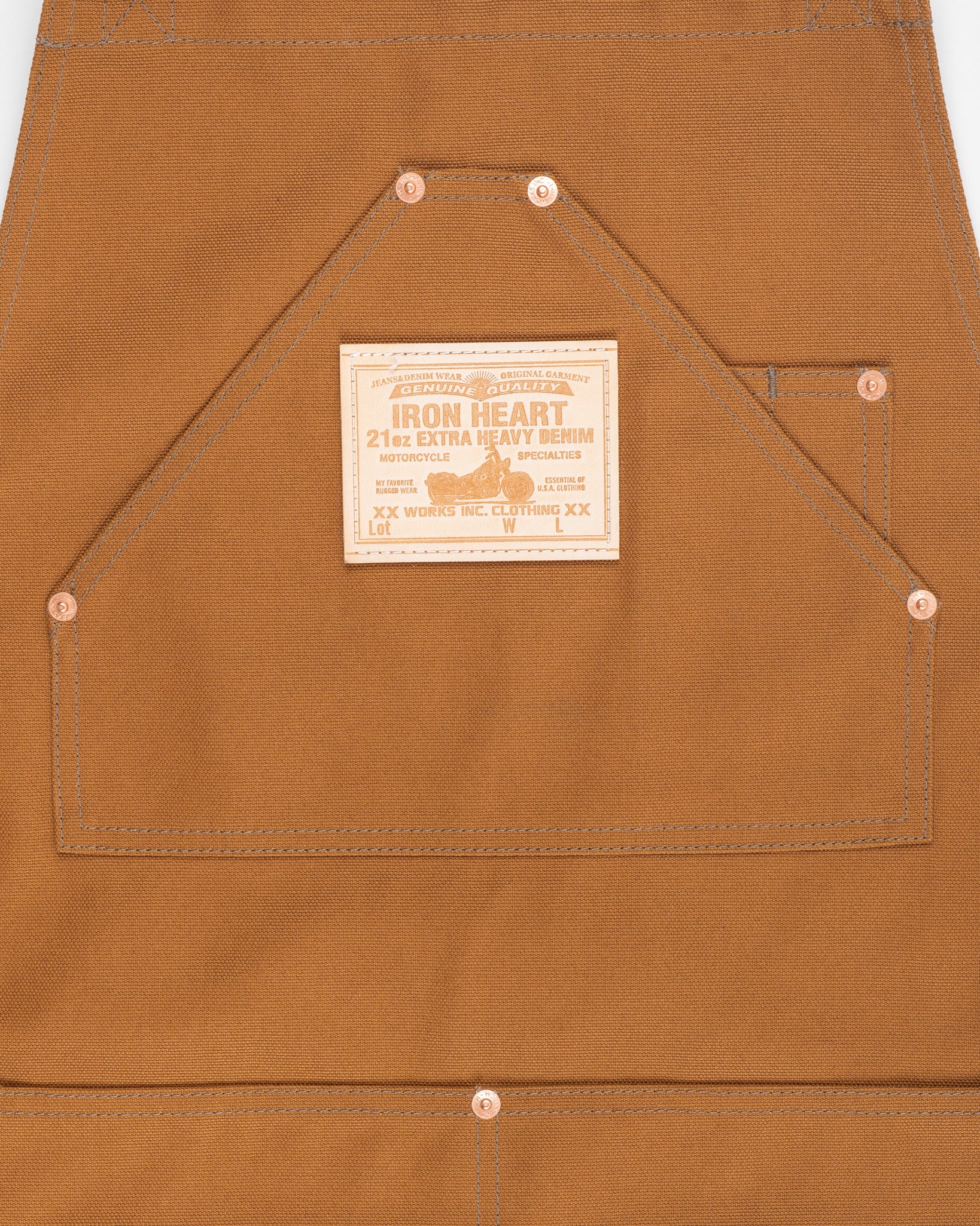 IHG-057-BRN - 17oz Cotton Duck Apron - Brown - Image 7