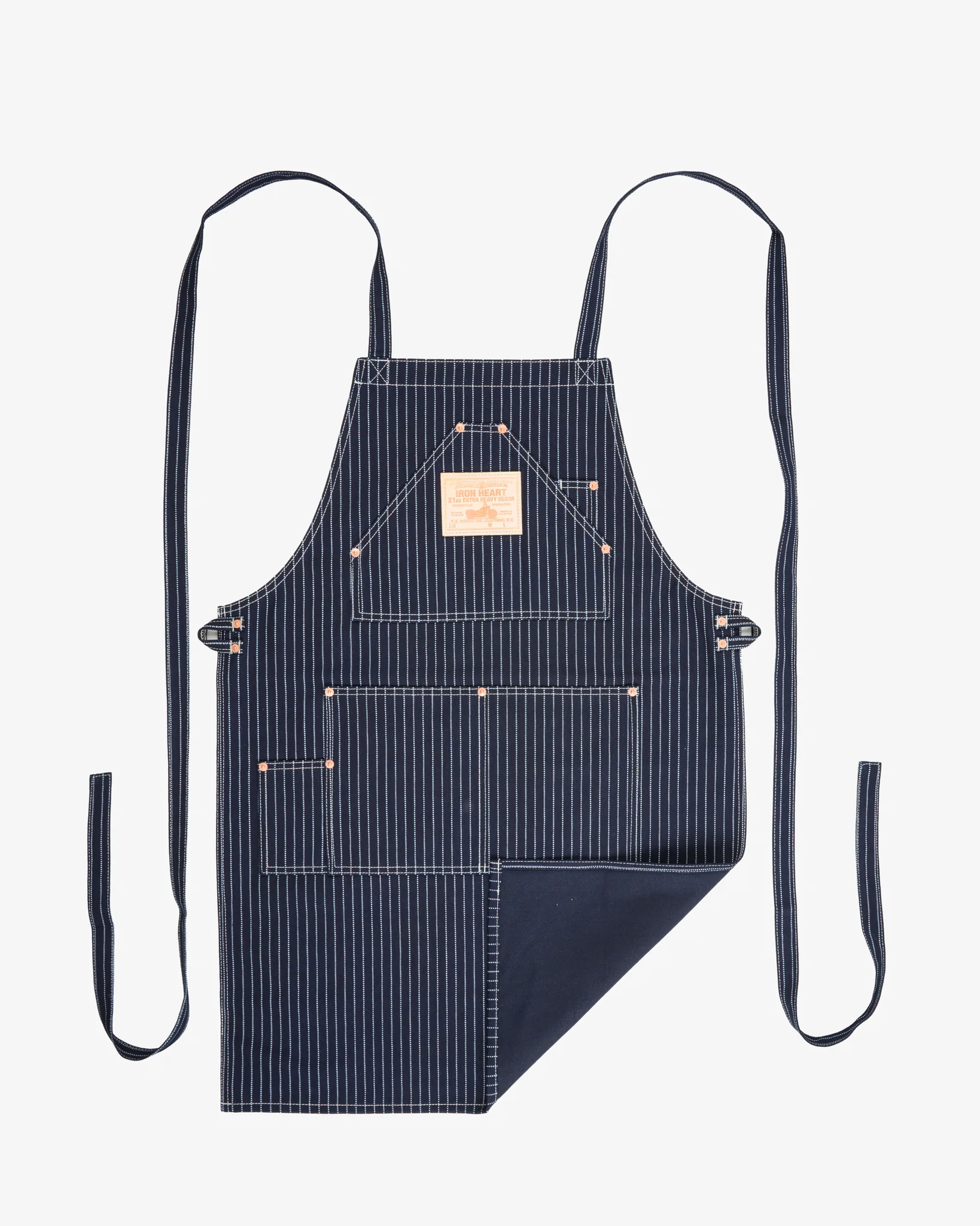 IHG-058-IND - 12oz Wabash Apron - Indigo - Image 4