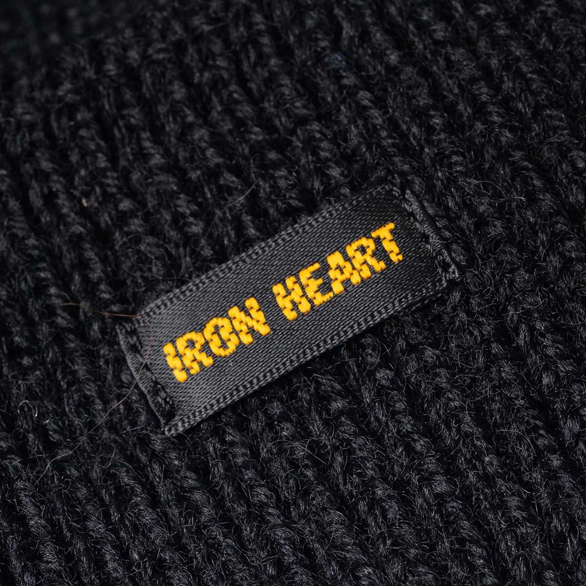 IHG-080-BLK - Wool Ribbed Beanie - Black - Image 3