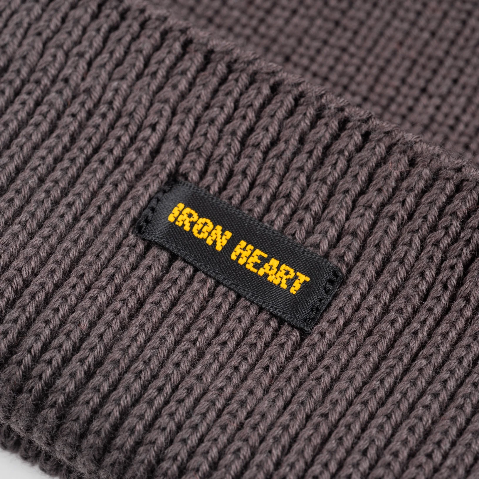 IHG-081-GRY - Cotton Ribbed Beanie - Grey - Image 3
