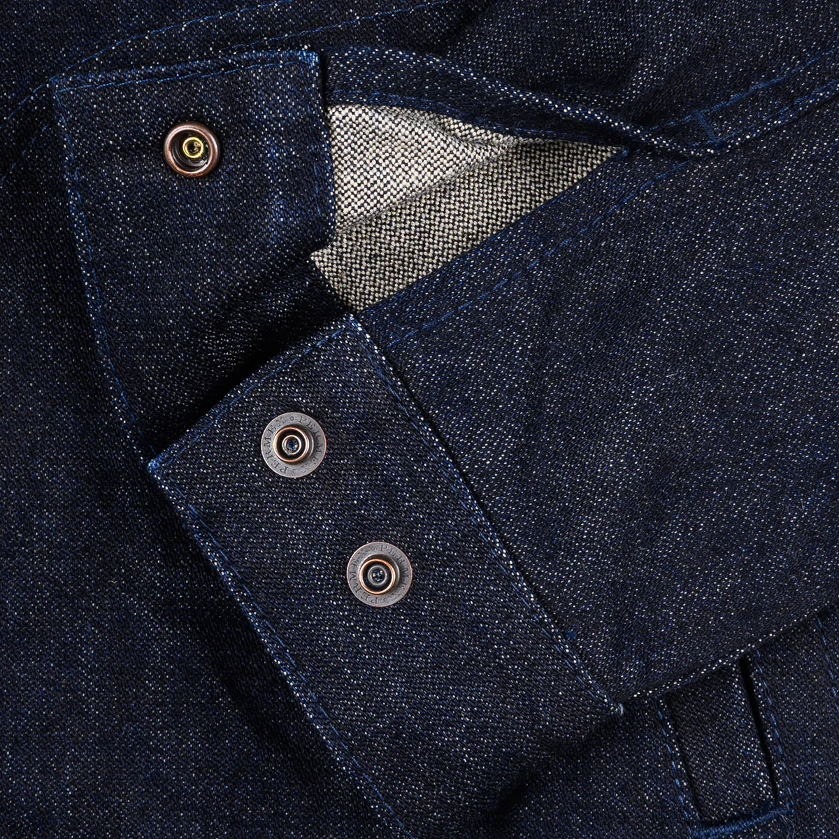 IHJ-122-IND - 14oz Broken Twill Selvedge Denim Work Jacket - Indigo - Image 10