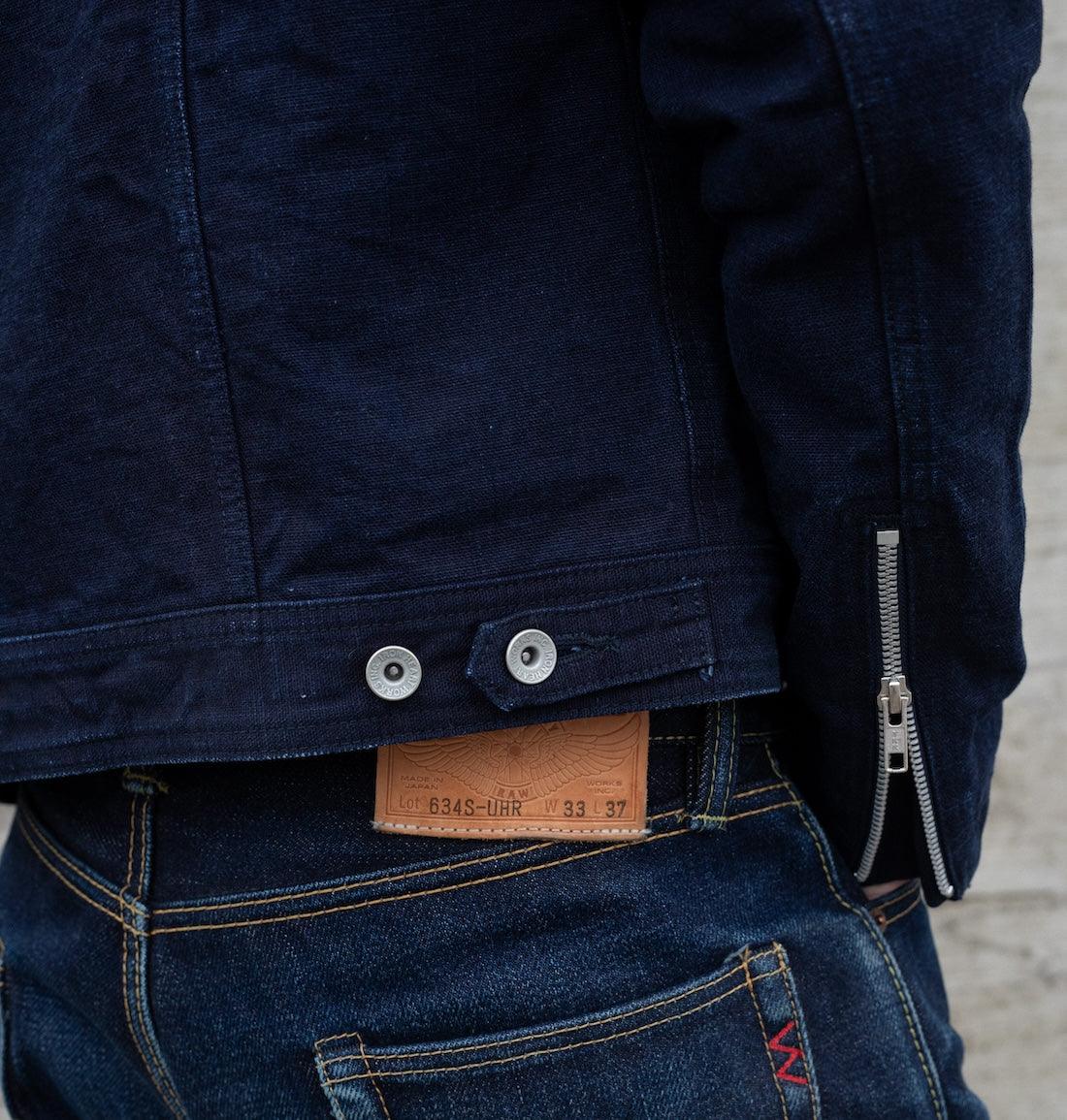 IHJ-135-IND - 13oz Ox Riders Jacket - Indigo - Image 3