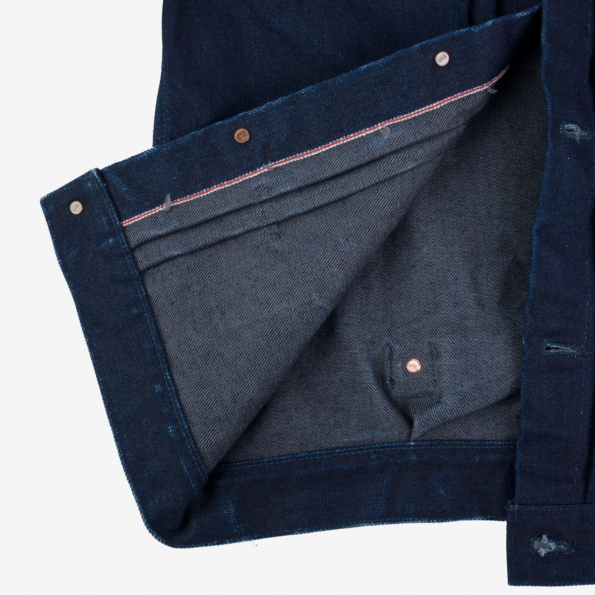 IHJ-140-IG - 19oz Selvedge Denim Type I Jacket - Indigo/Grey - Image 10