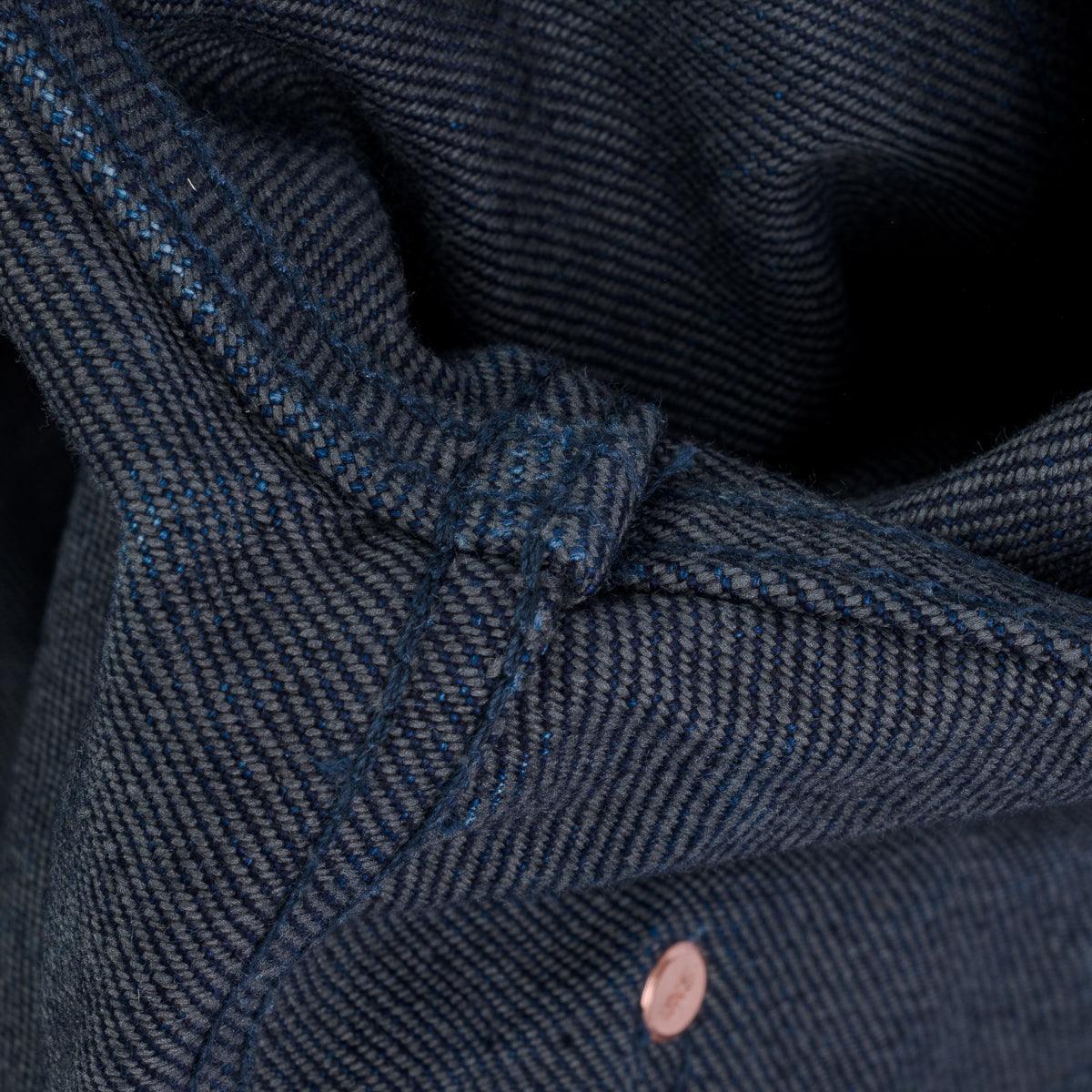 IHJ-140-IG - 19oz Selvedge Denim Type I Jacket - Indigo/Grey - Image 12