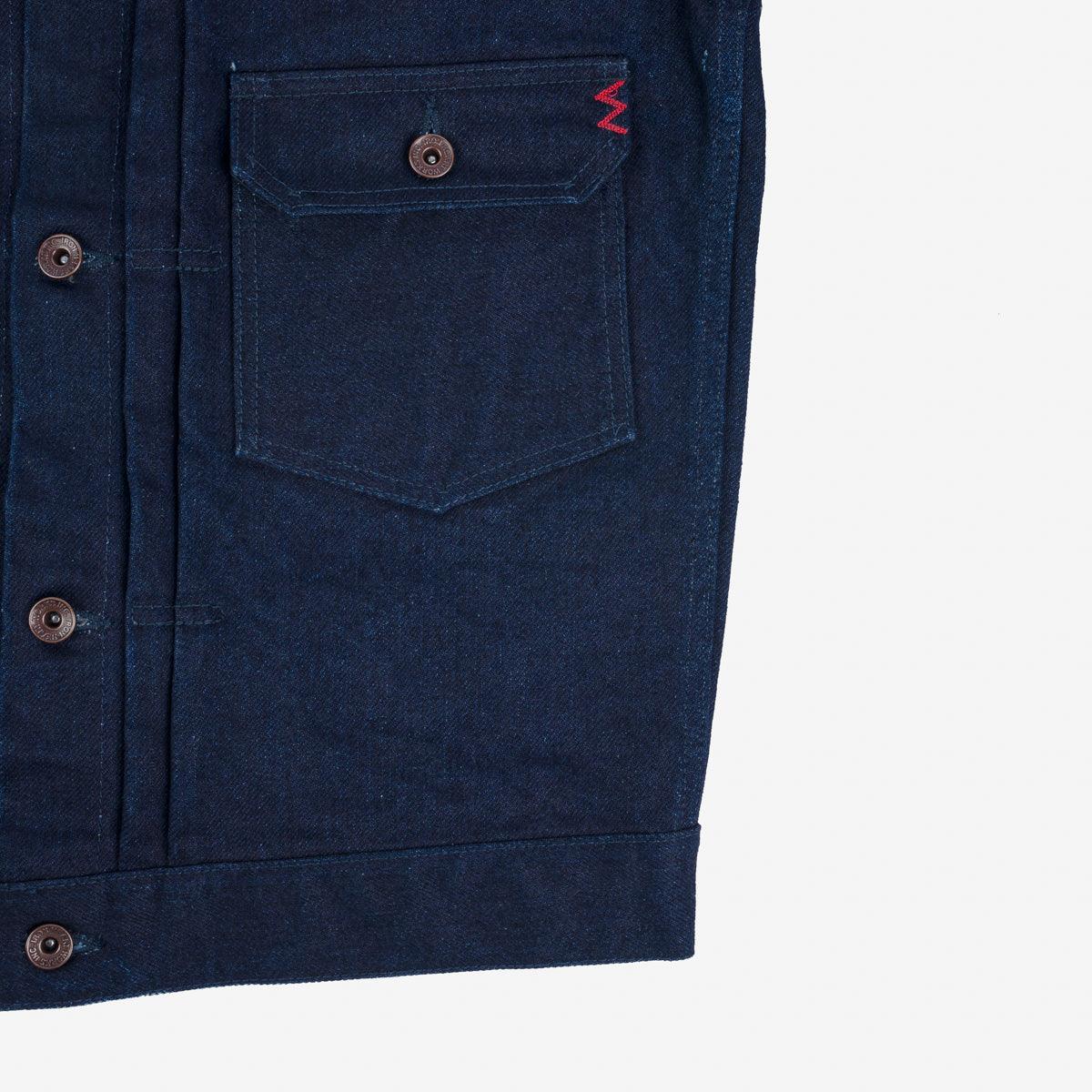 IHJ-140-IG - 19oz Selvedge Denim Type I Jacket - Indigo/Grey - Image 14