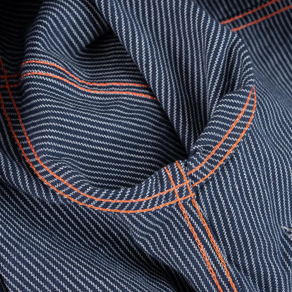IHJ-141-IND - 10.5oz Narrow Stripe Hickory Type I - Indigo - Image 11