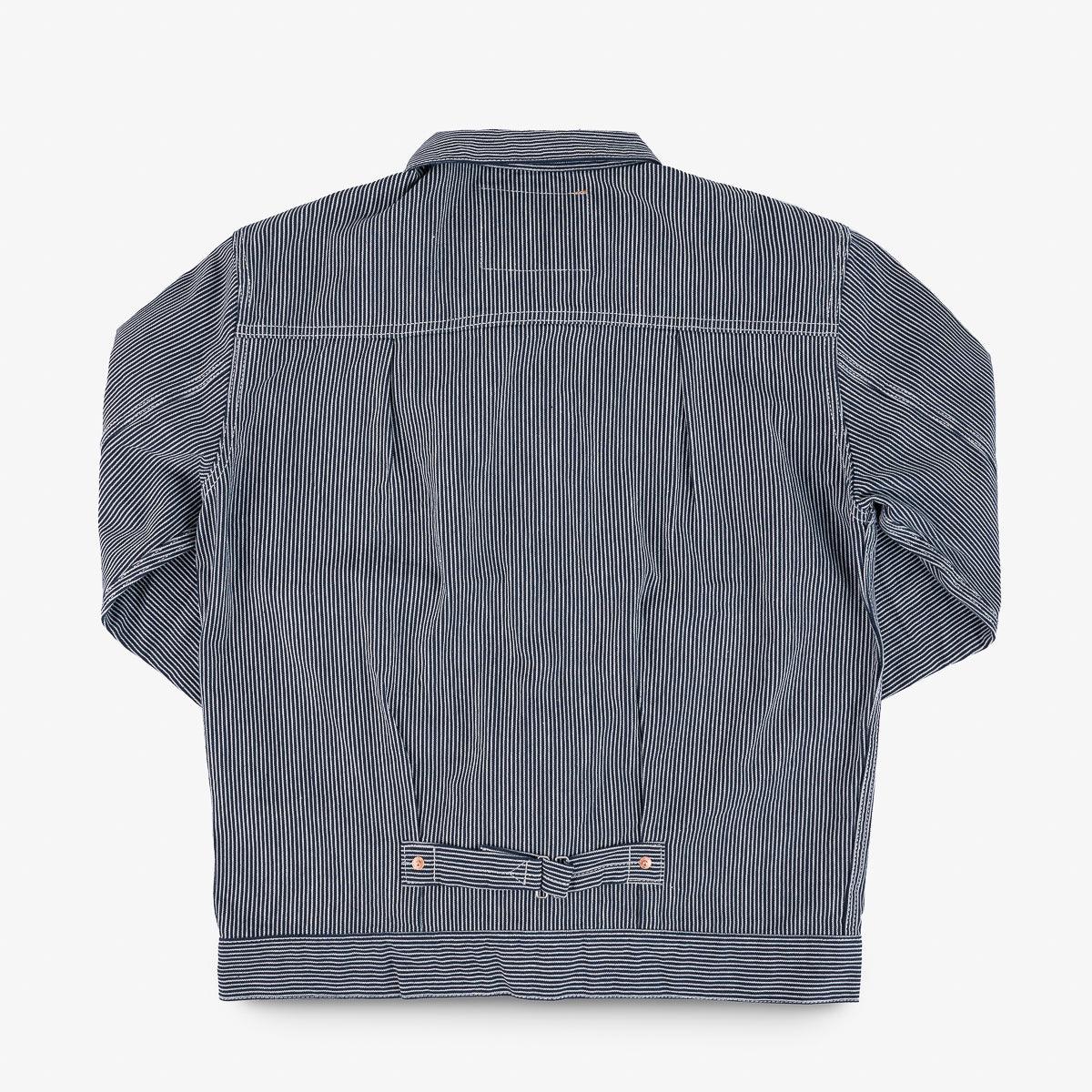 IHJ-141-IND - 10.5oz Narrow Stripe Hickory Type I - Indigo - Image 5