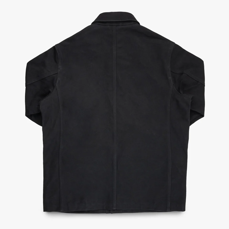 IHJ-150-BLK - 20oz Paraffin Coated Duck Chore Jacket - Black - Image 4