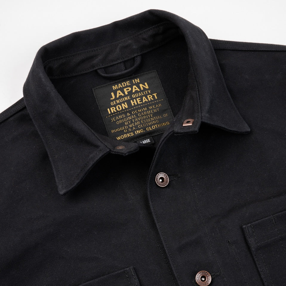 IHJ-150-BLK - 20oz Paraffin Coated Duck Chore Jacket - Black - Image 5