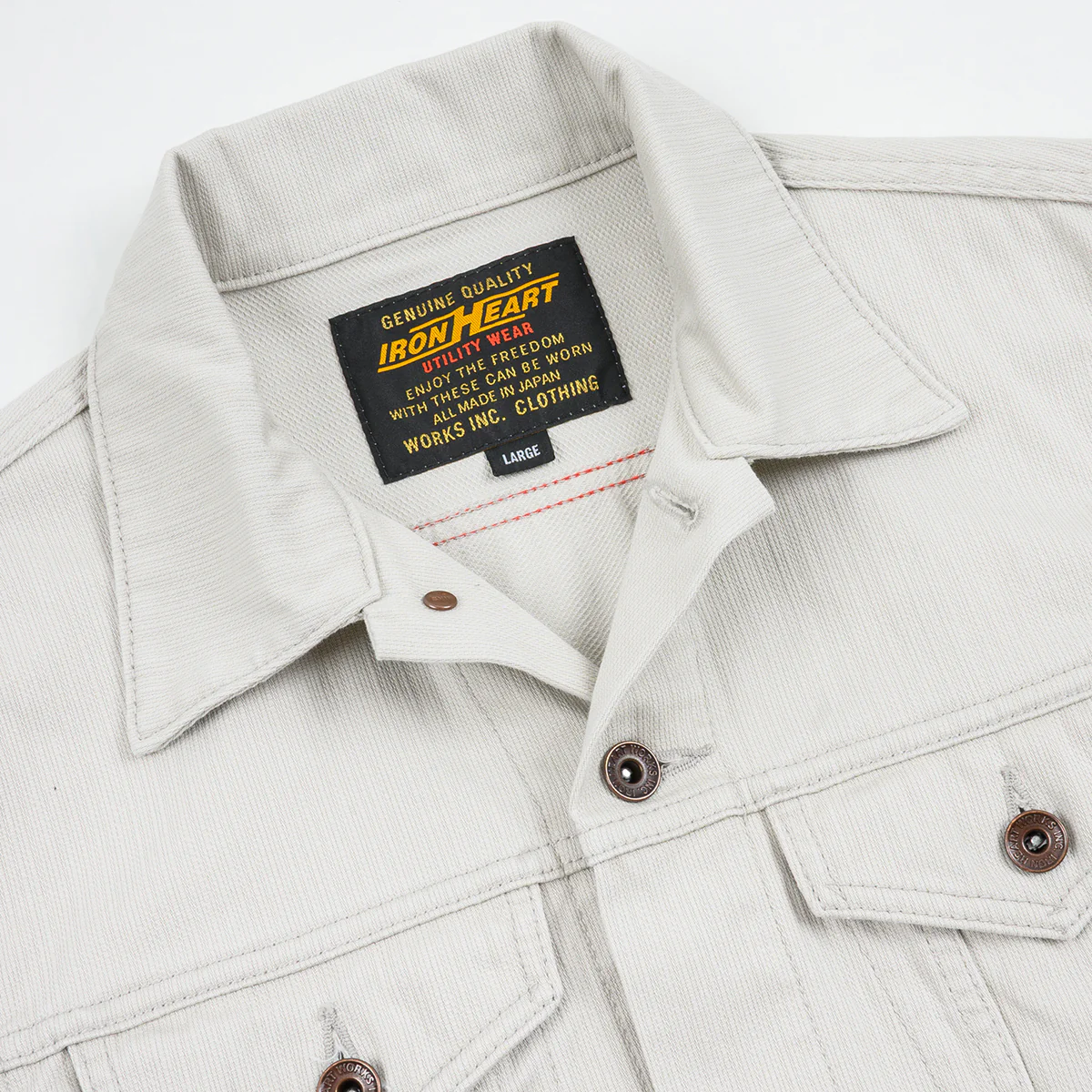 IHJ-162-GRY - 11oz Piqué Modified Type III Jacket - Light Grey - Image 5