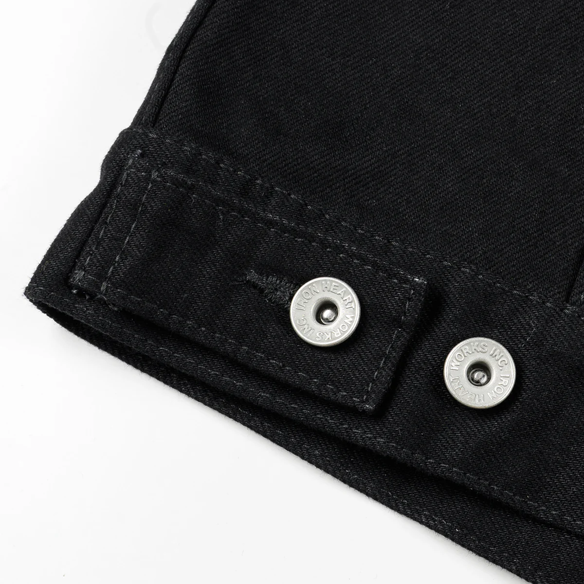 IHJ-86-BLK - 14oz Selvedge Denim Modified Type III Jacket - Black/Black - Image 14