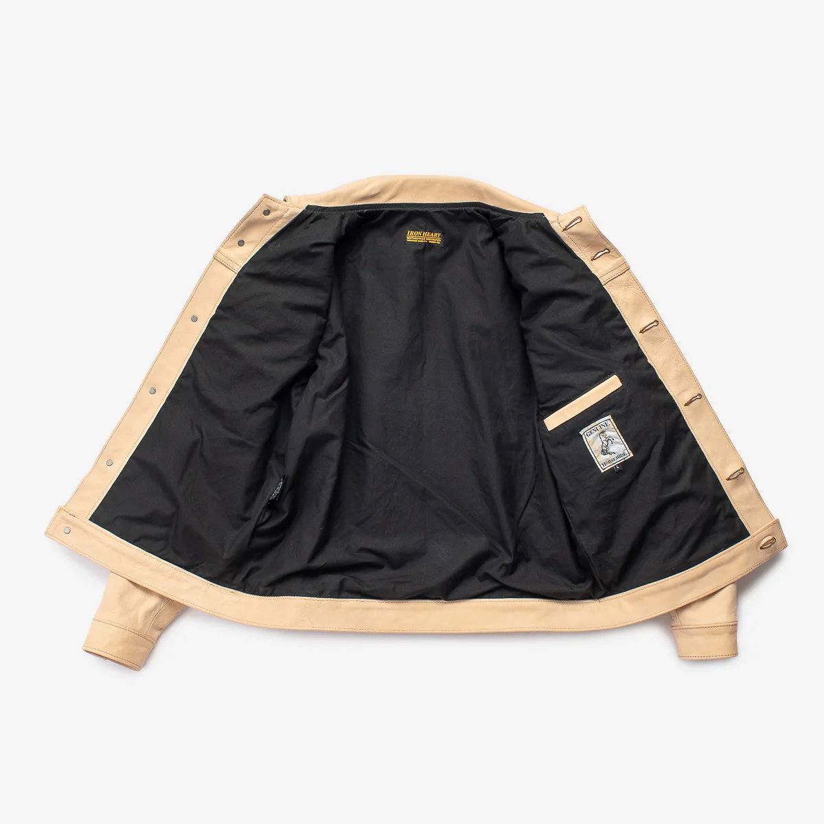 IHSB-EXT-NAT - Iron Heart x Simmons Bilt Horsehide Type III Jacket "The Extractor" - Natural - Image 6