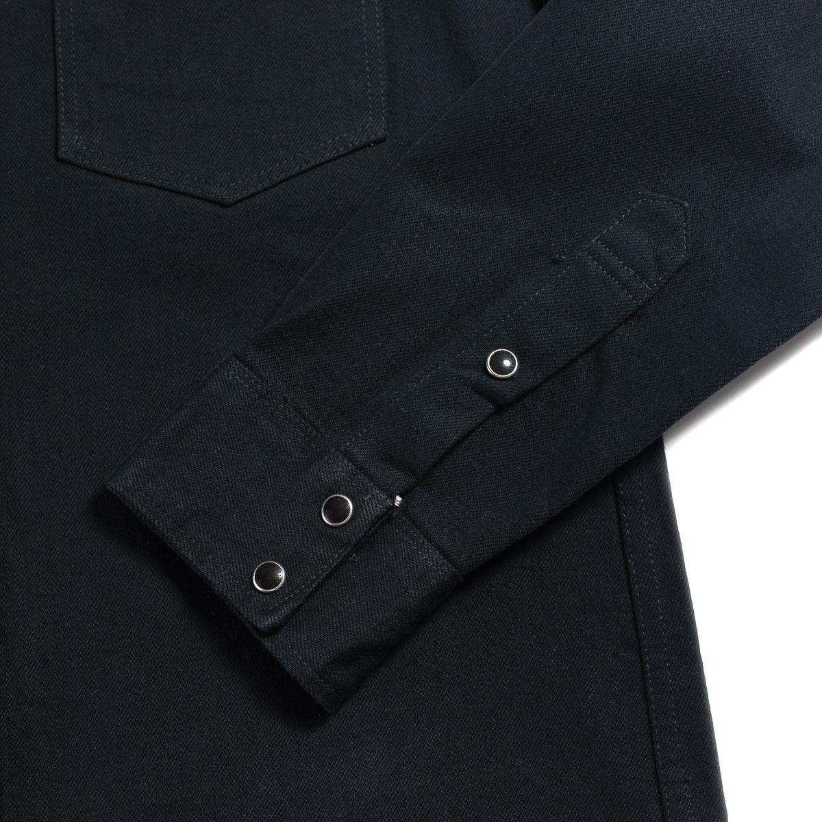 IHSH-218-BLK - 12oz Western Shirt "Johnny Cash III" - Black - Image 6