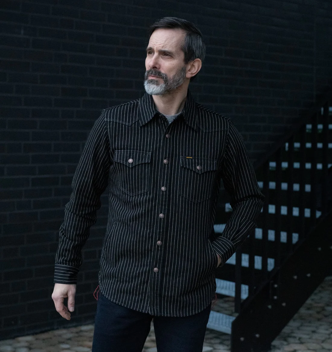 IHSH-227-BLK - 12oz Wabash CPO Shirt - Black - Image 2
