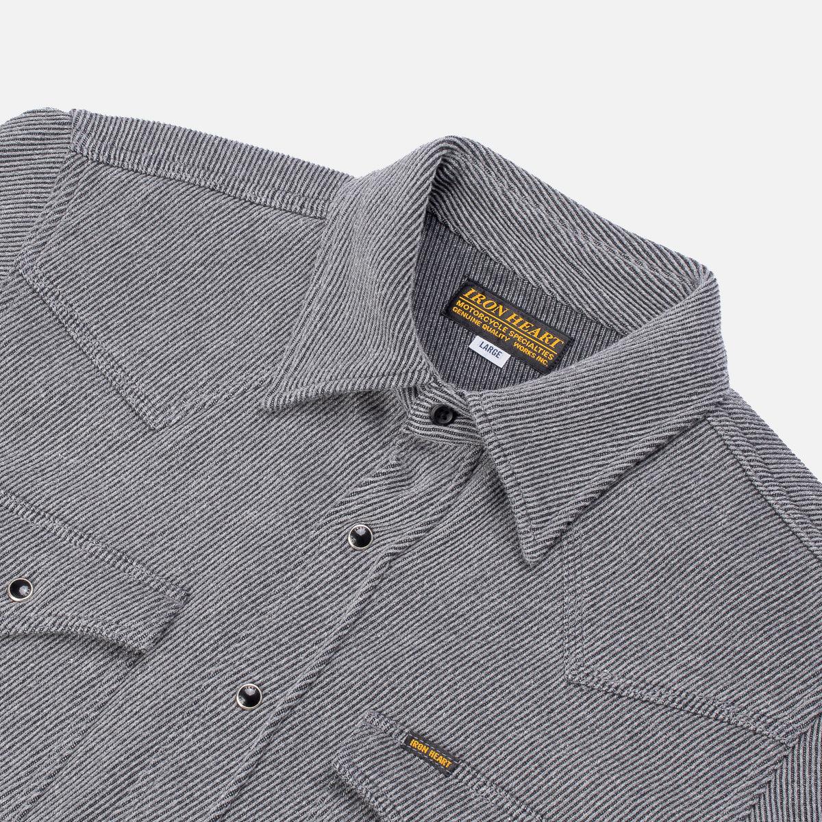 IHSH-254-GRY - Top Dyed Heavy Kersey Western Shirt - Grey - Image 4