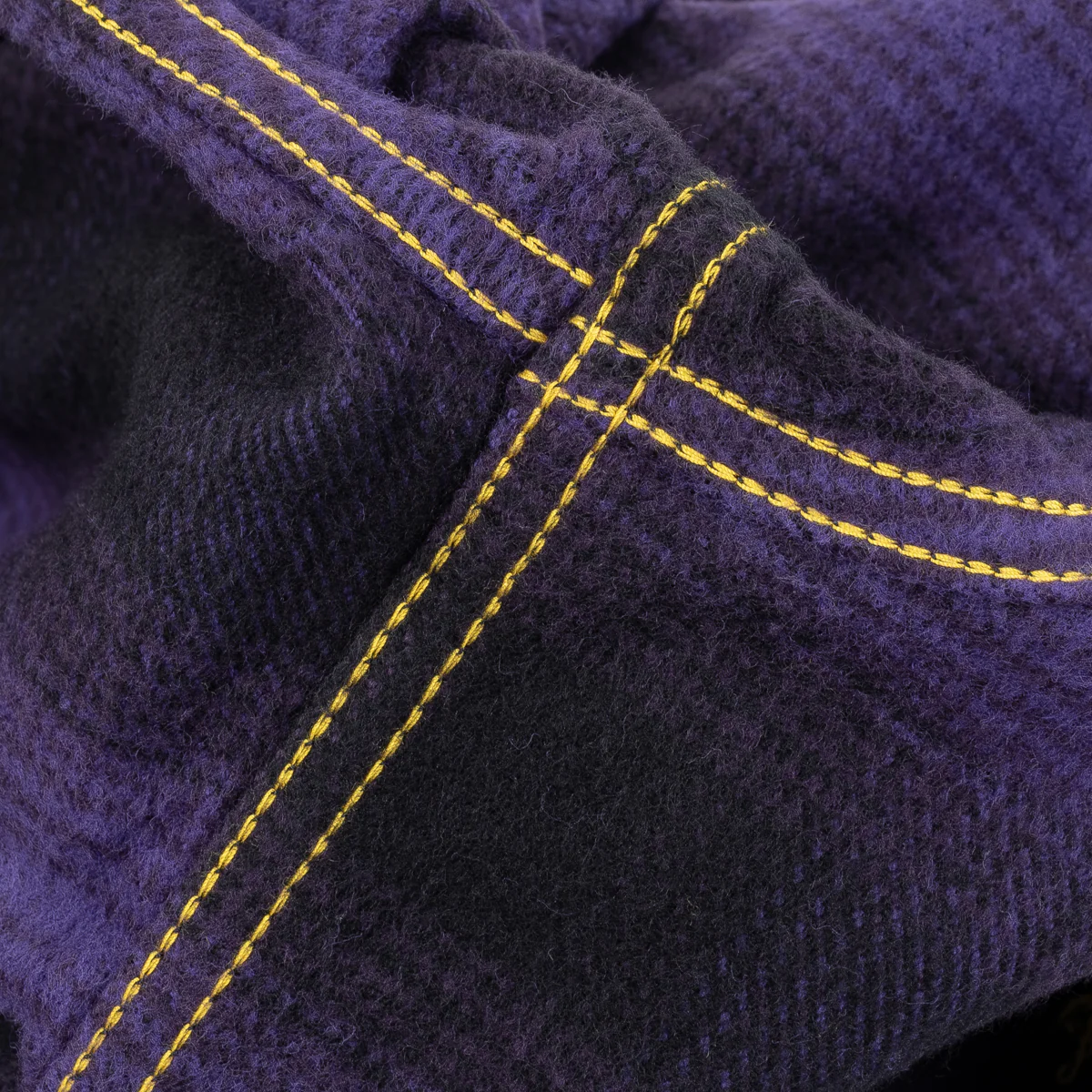 IHSH-265-PUR - Ultra Heavy Flannel Ombré Check Work Shirt - Purple/Black - Image 11