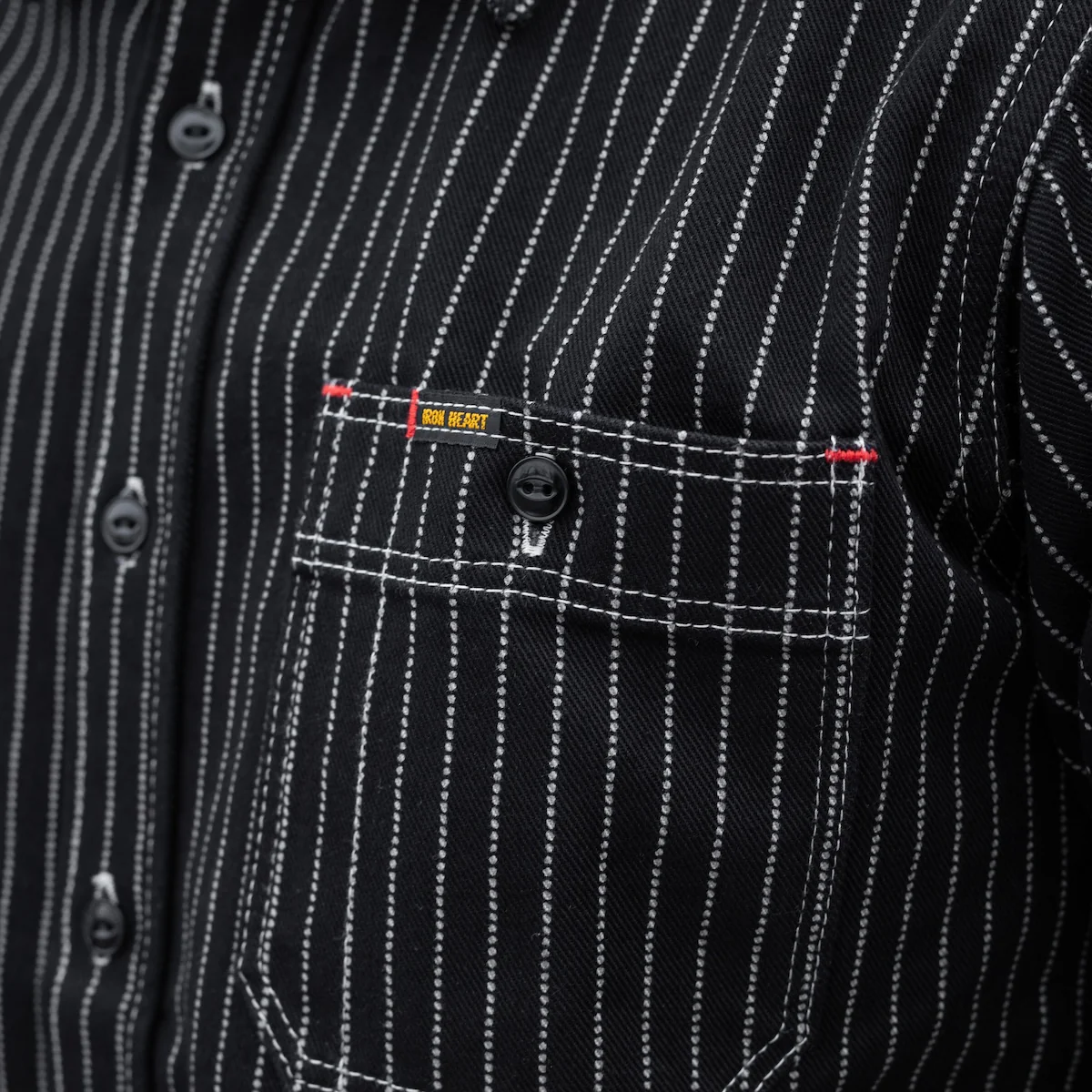 IHSH-266-BLK - 12oz Wabash Work Shirt - Black - Image 3