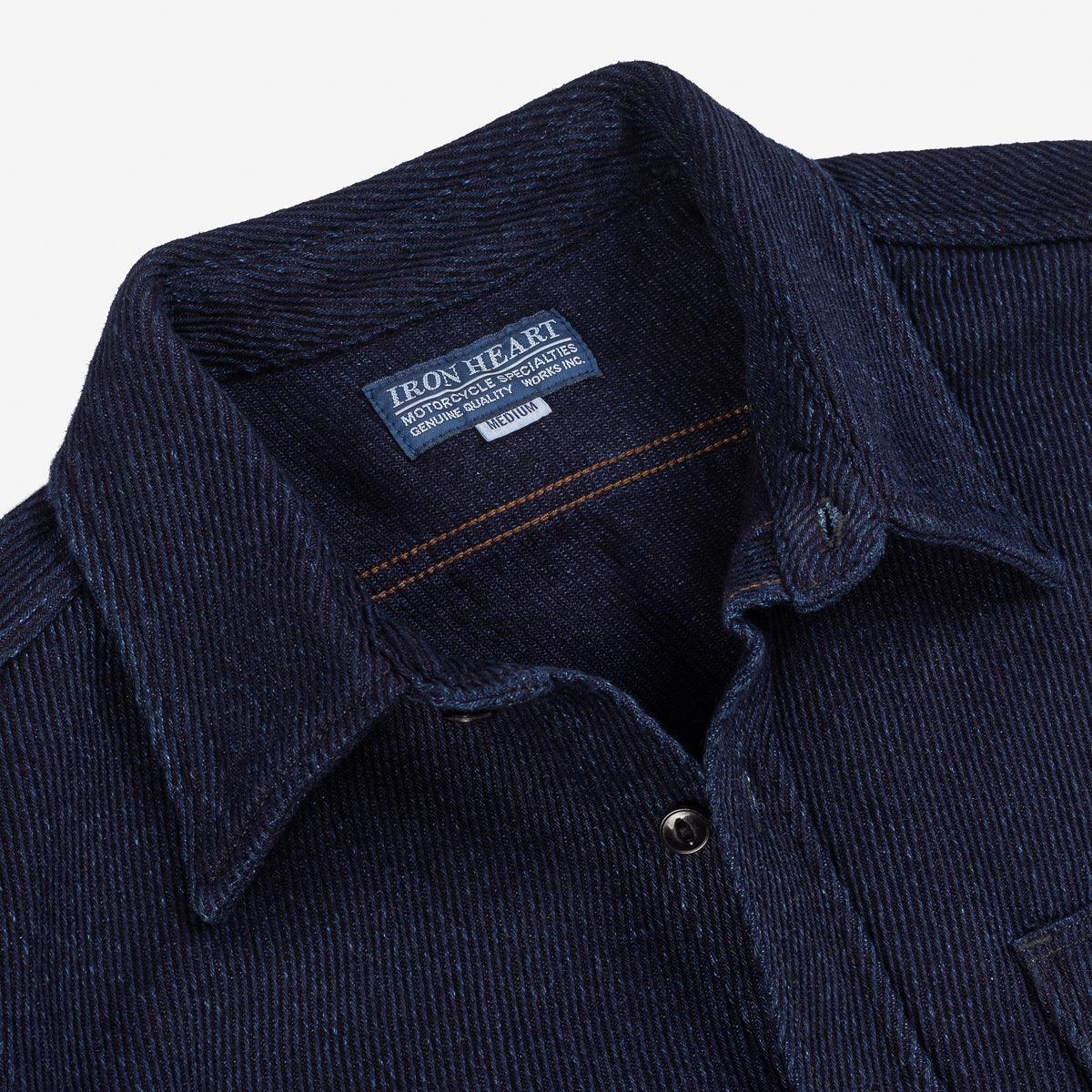 IHSH-288-IND - 14oz Kersey Work Shirt - Indigo - Image 4