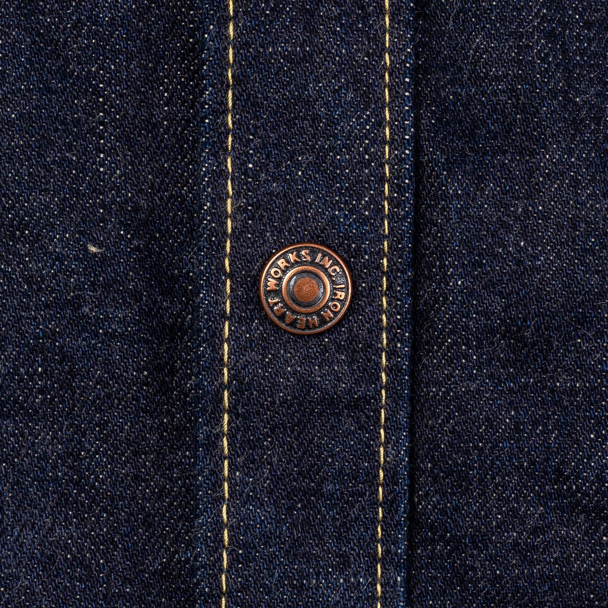 IHSH-292-IND - 18oz Vintage Selvedge Denim CPO Shirt - Indigo - Image 6
