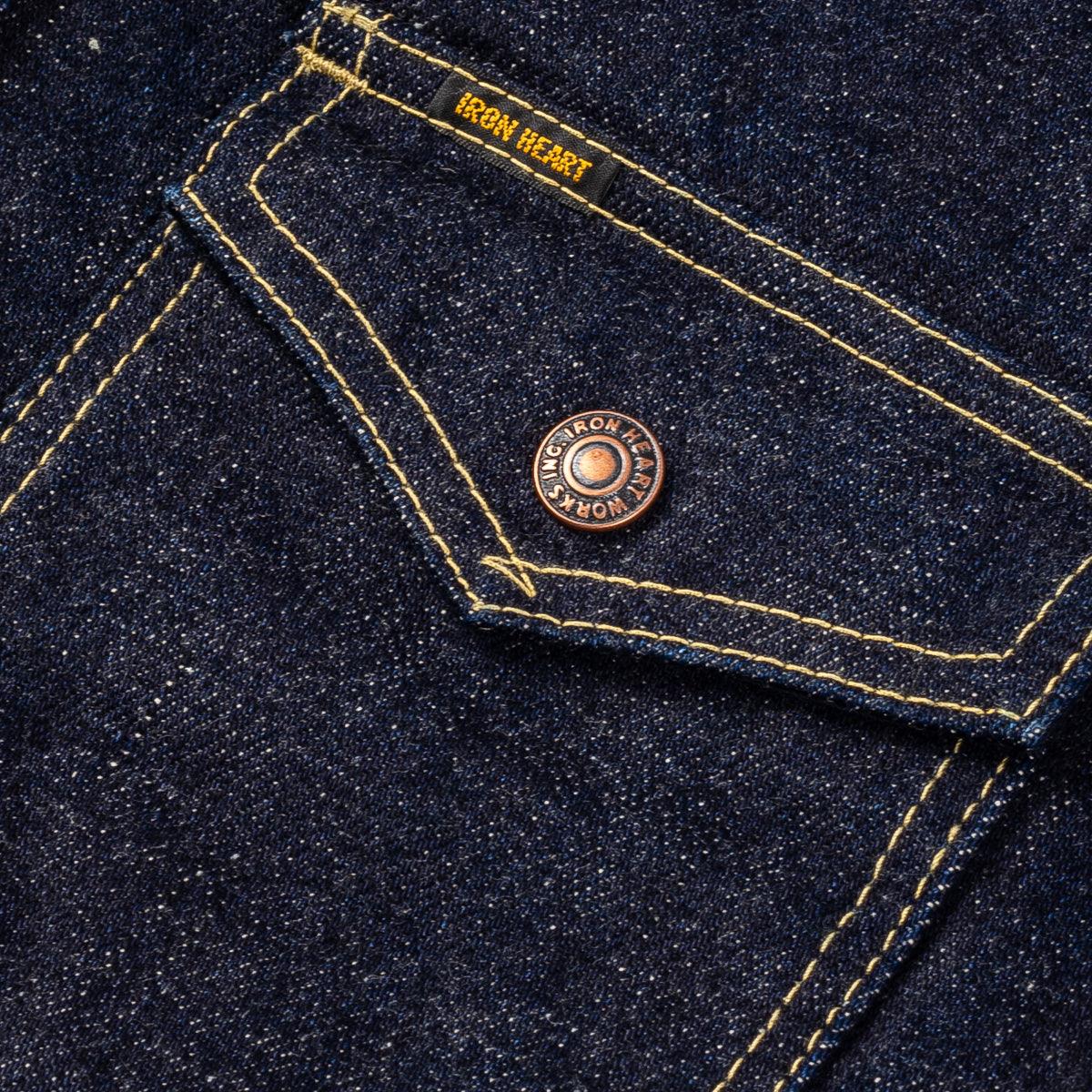 IHSH-292-IND - 18oz Vintage Selvedge Denim CPO Shirt - Indigo - Image 7