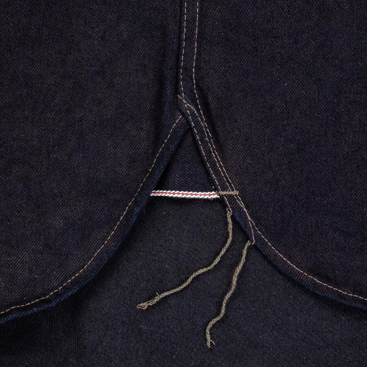 IHSH-295-IB - 14oz Selvedge Denim Western Shirt - Indigo/Black - Image 7
