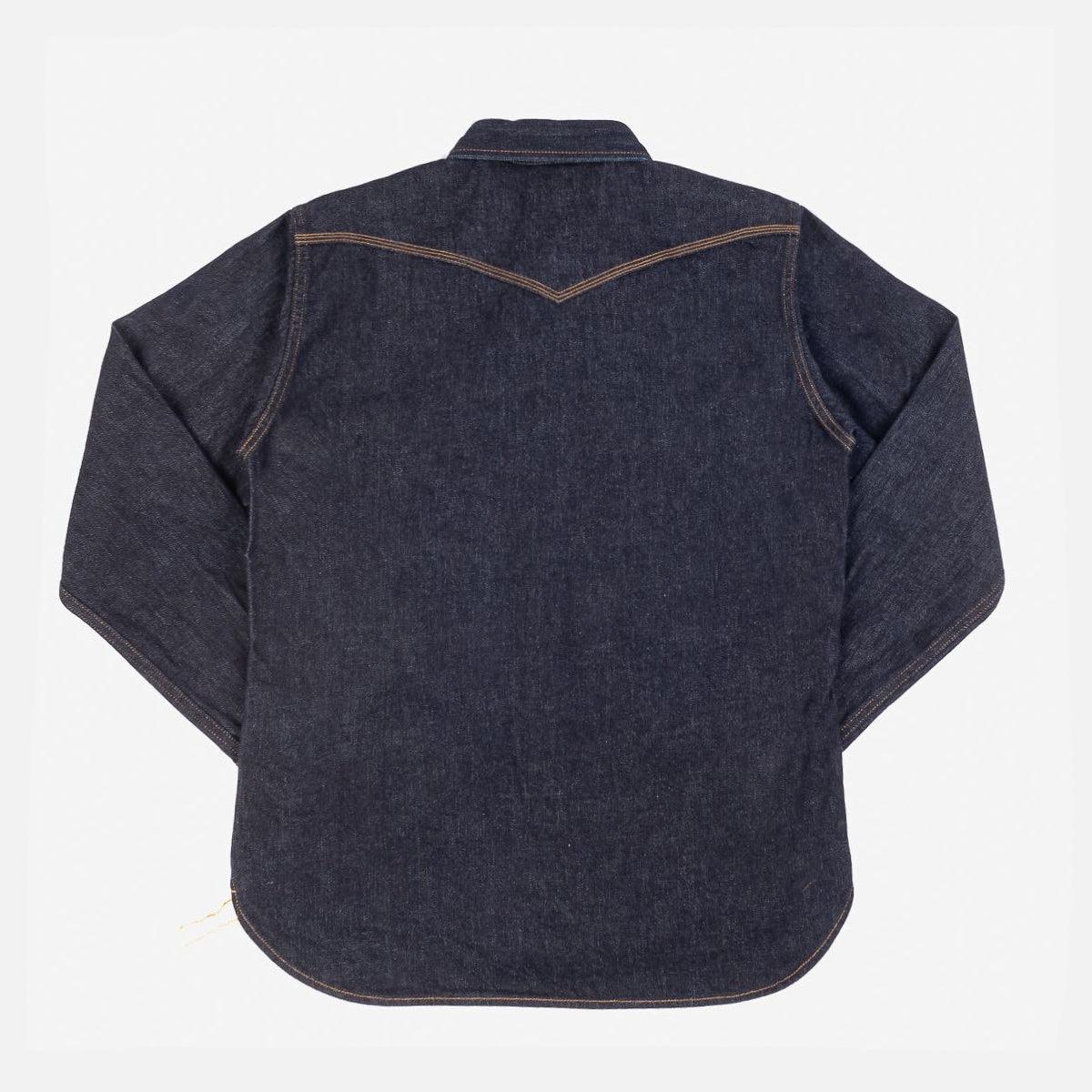 IHSH-33-IND - 12oz Selvedge Denim Western Shirt - Indigo - Image 4