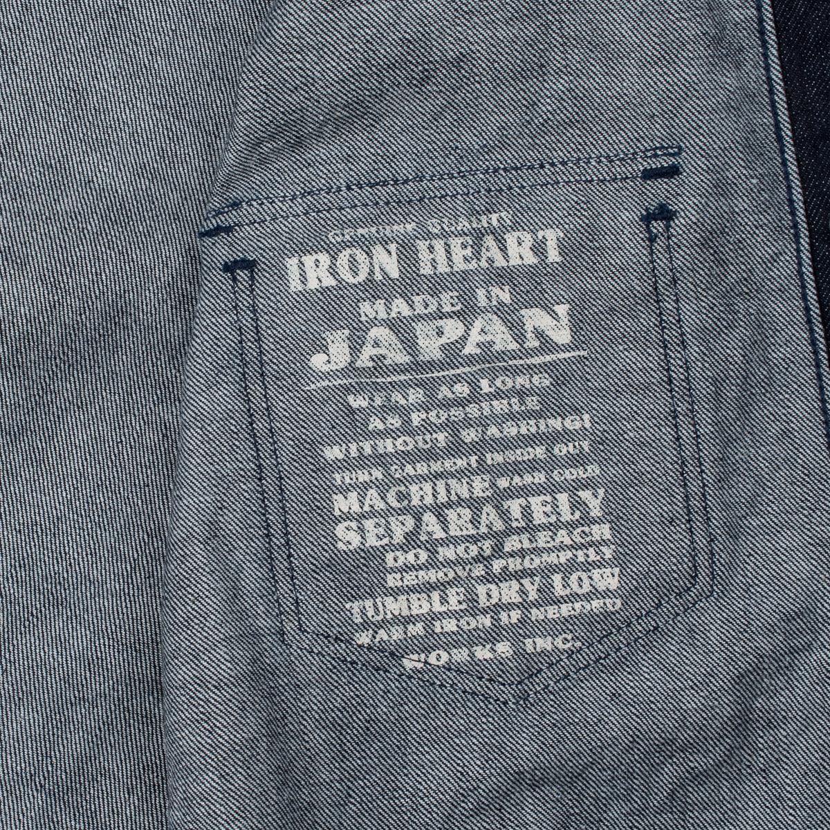 IHSH-33-T - 12oz Selvedge Denim Western Shirt With Tonal Stitching - Indigo - Image 11
