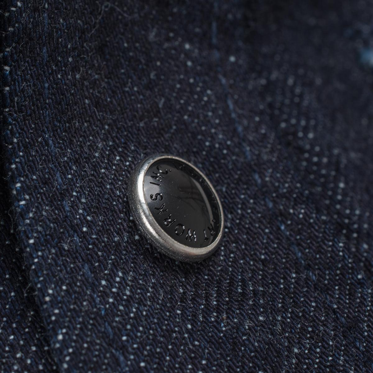 IHSH-33-T - 12oz Selvedge Denim Western Shirt With Tonal Stitching - Indigo - Image 8