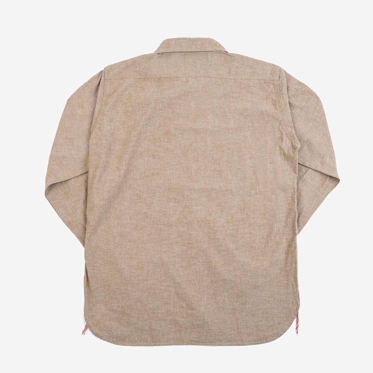 IHSH-344-KHA - 10oz Selvedge Chambray Work Shirt - Khaki - Image 3