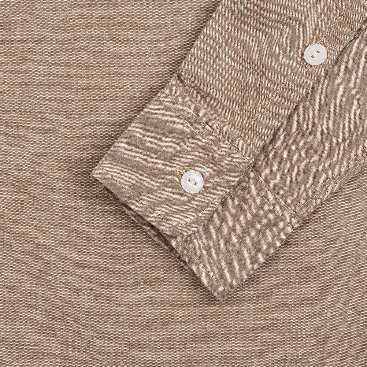 IHSH-344-KHA - 10oz Selvedge Chambray Work Shirt - Khaki - Image 7