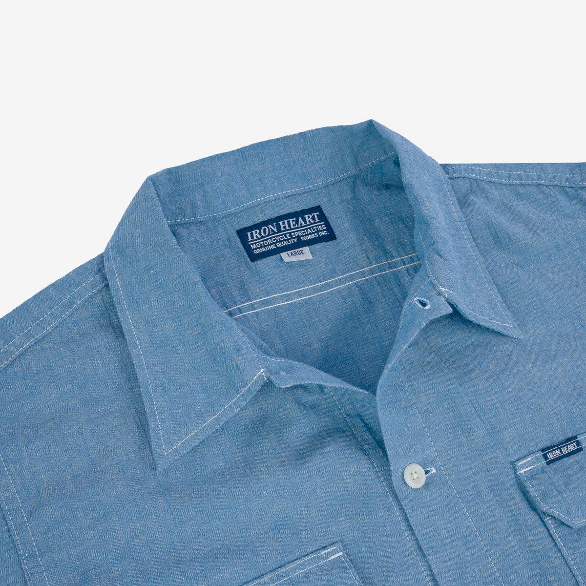 IHSH-388-BLU - 4oz Short Sleeved Summer Shirt - Blue - Image 6