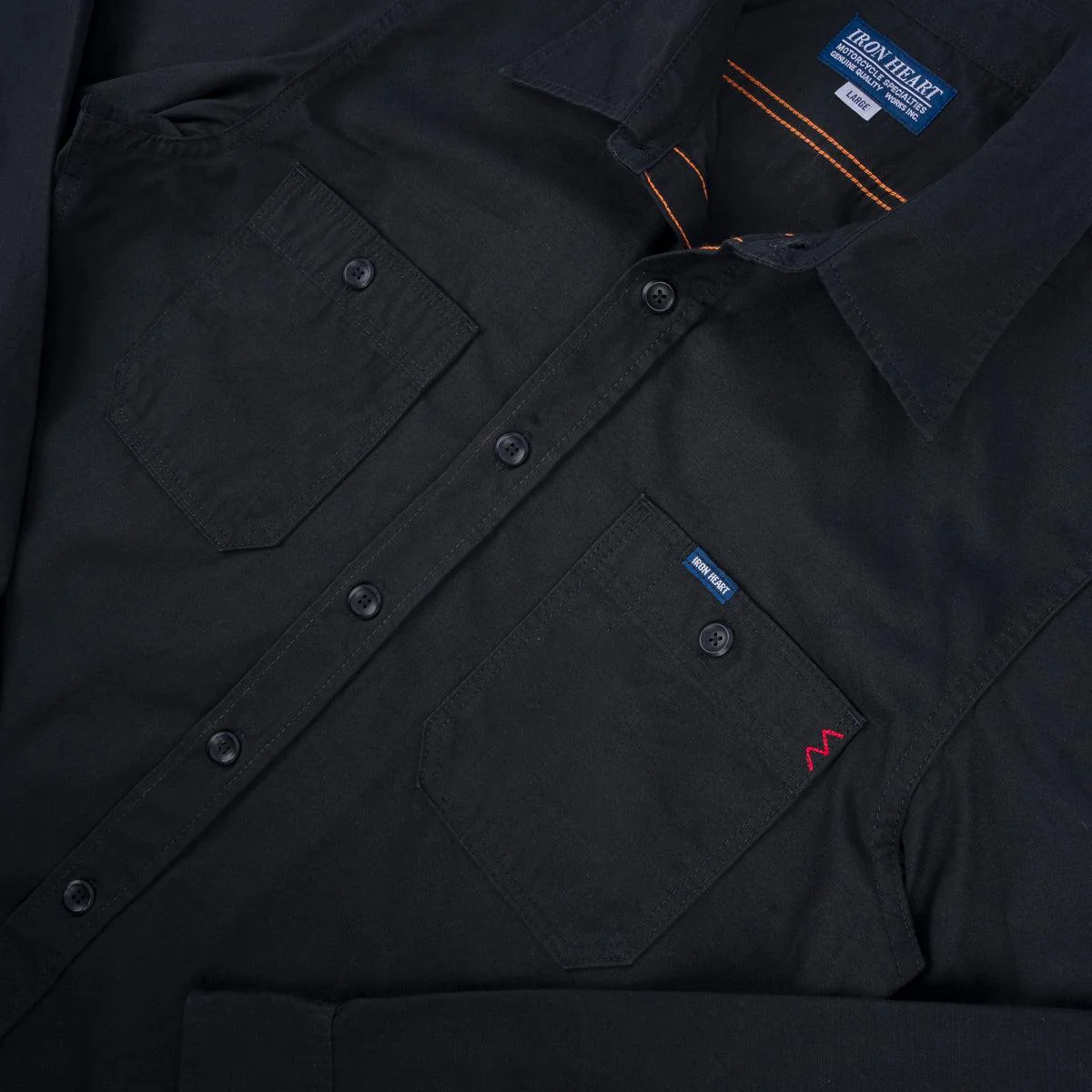 IHSH-395-BLK - 7oz Fatigue Cloth Work Shirt - Black - Image 7