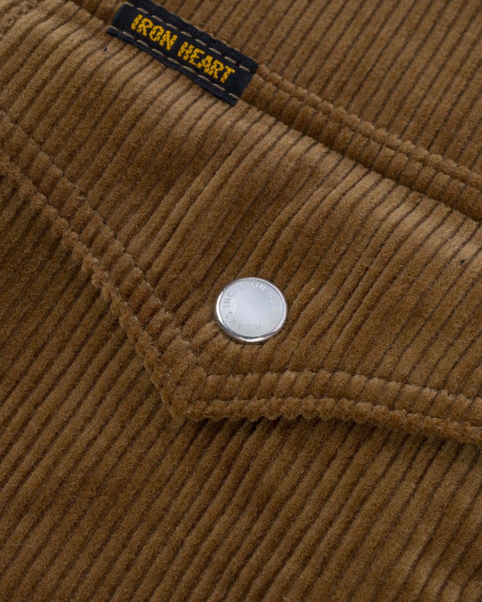 IHSH-398-CAM - 11oz Corduroy Western Shirt - Camel - Image 9