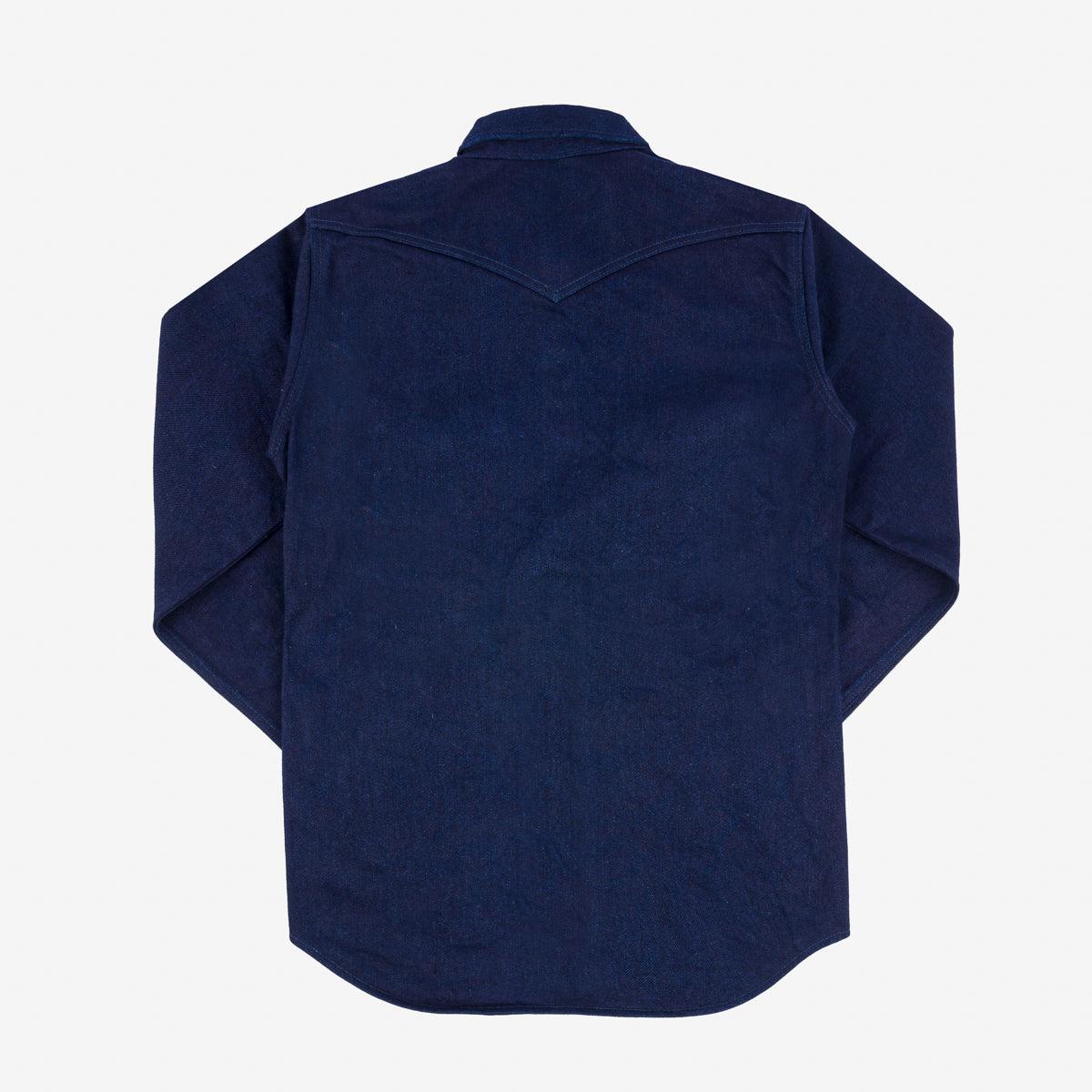 IHSH-409-IB - 19oz Selvedge Denim CPO Shirt - Indigo/Black - Image 4
