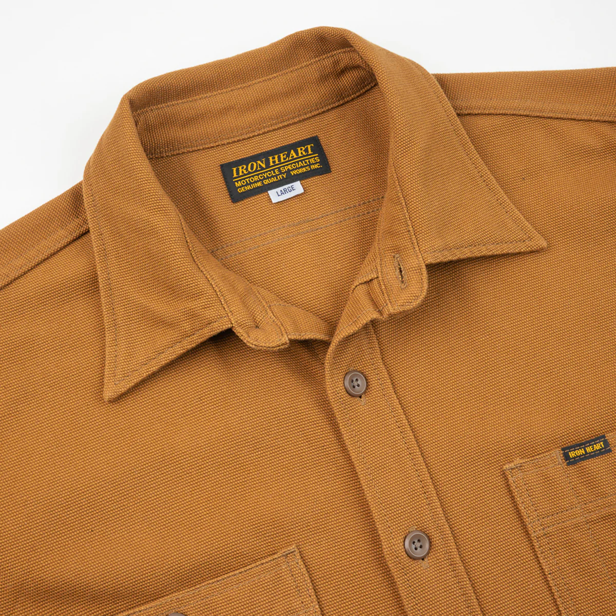IHSH-423-CAM - 13oz Oxford Cloth Work Overshirt - Camel - Image 6