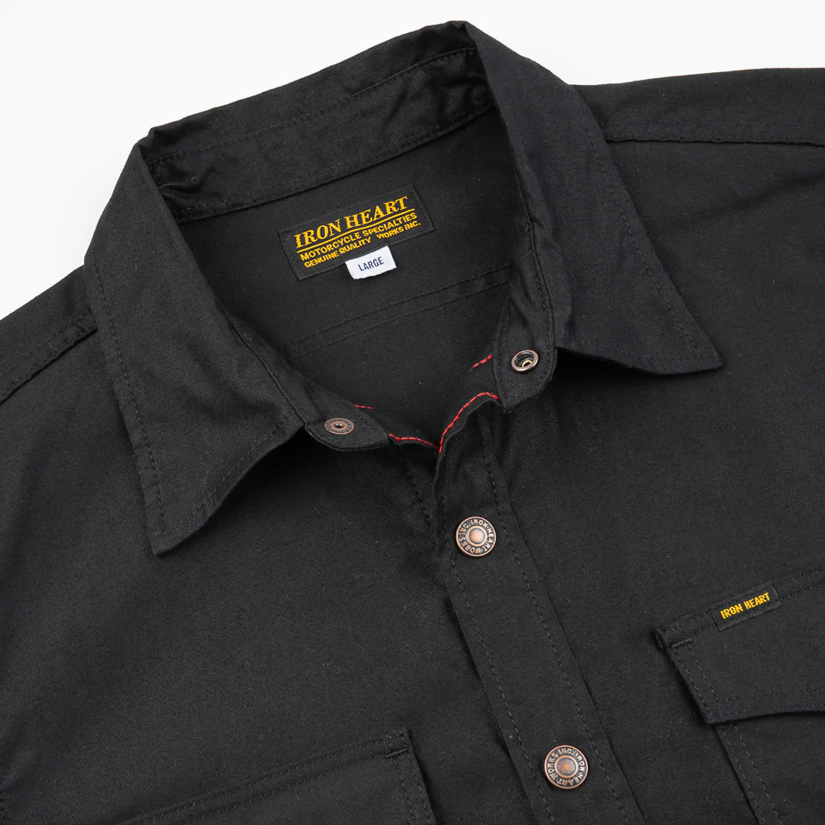 IHSH-425-BLK - 8oz Military Whipcord CPO Shirt - Black - Image 6