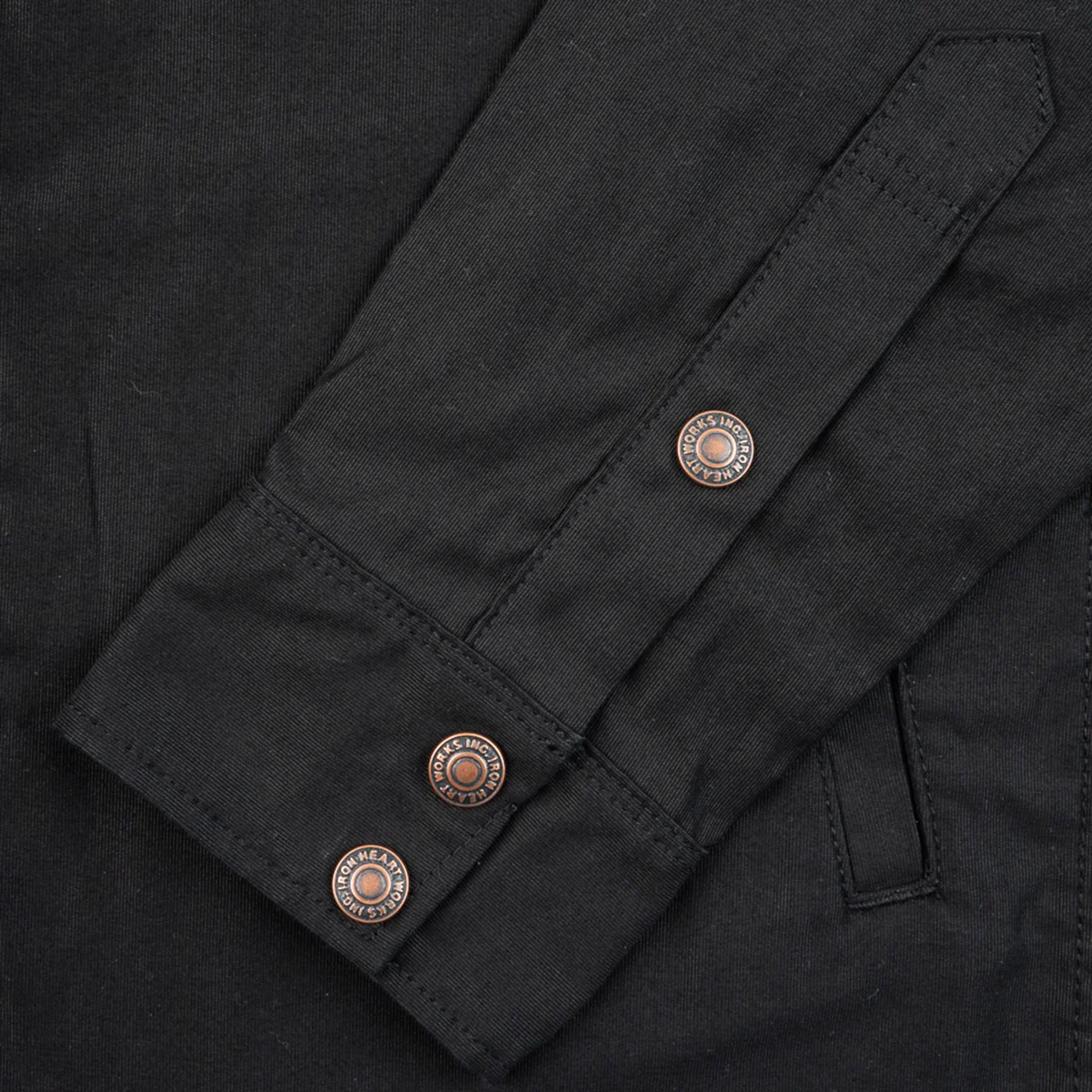 IHSH-425-BLK - 8oz Military Whipcord CPO Shirt - Black - Image 9