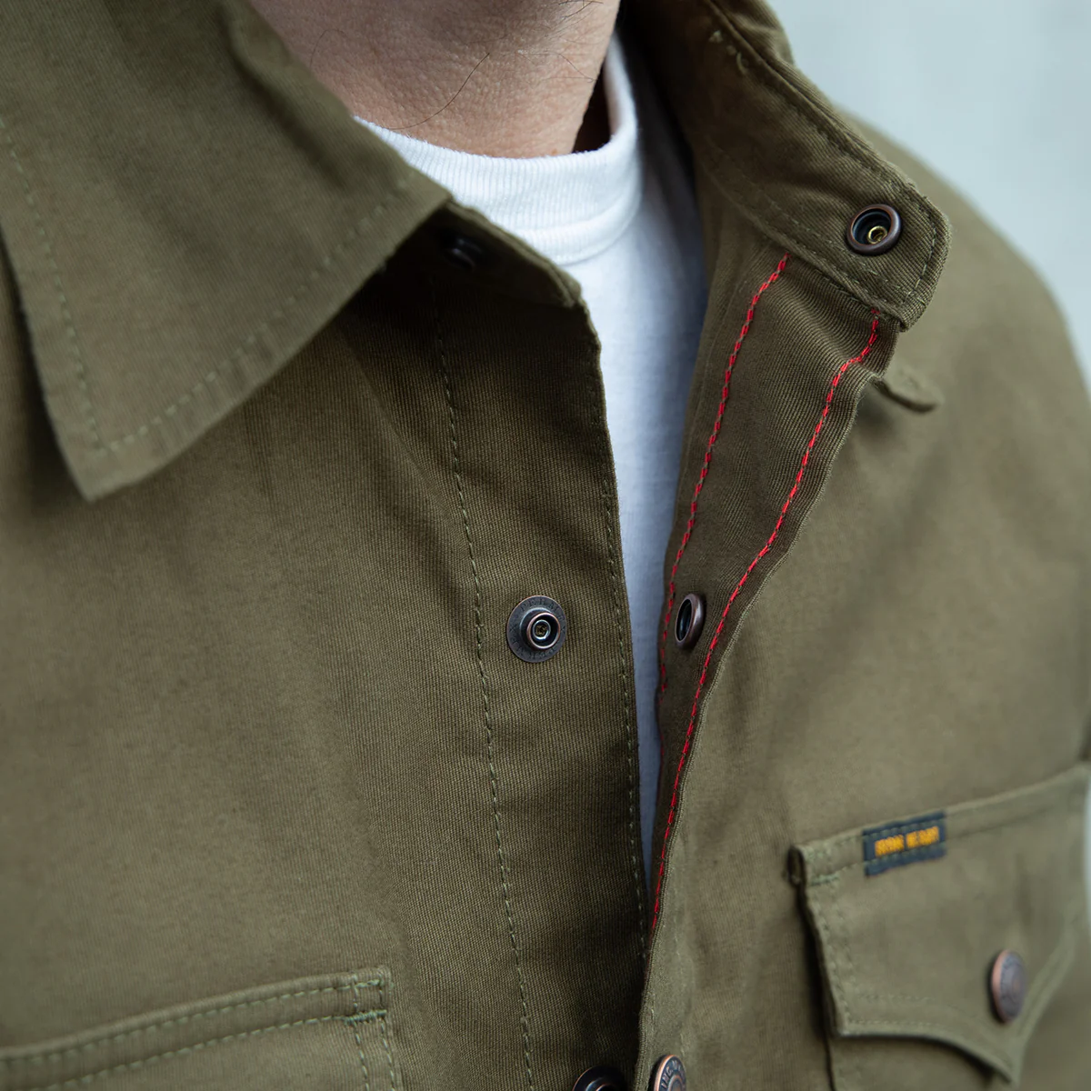 IHSH-425-OLV - 8oz Military Whipcord CPO Shirt - Olive - Image 4