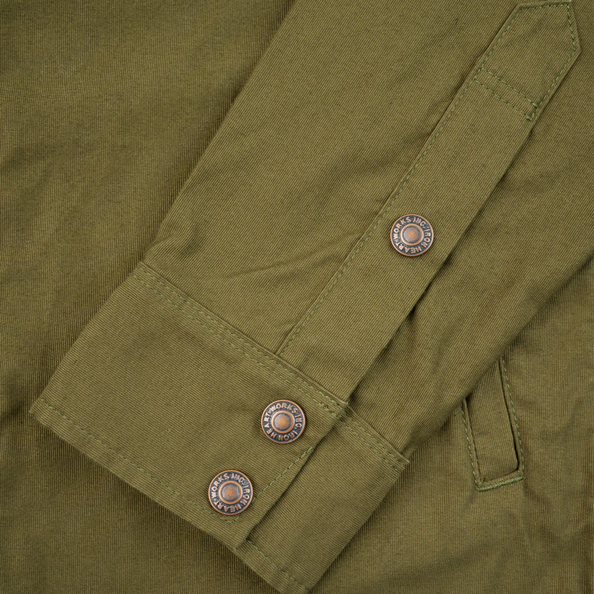 IHSH-425-OLV - 8oz Military Whipcord CPO Shirt - Olive - Image 7