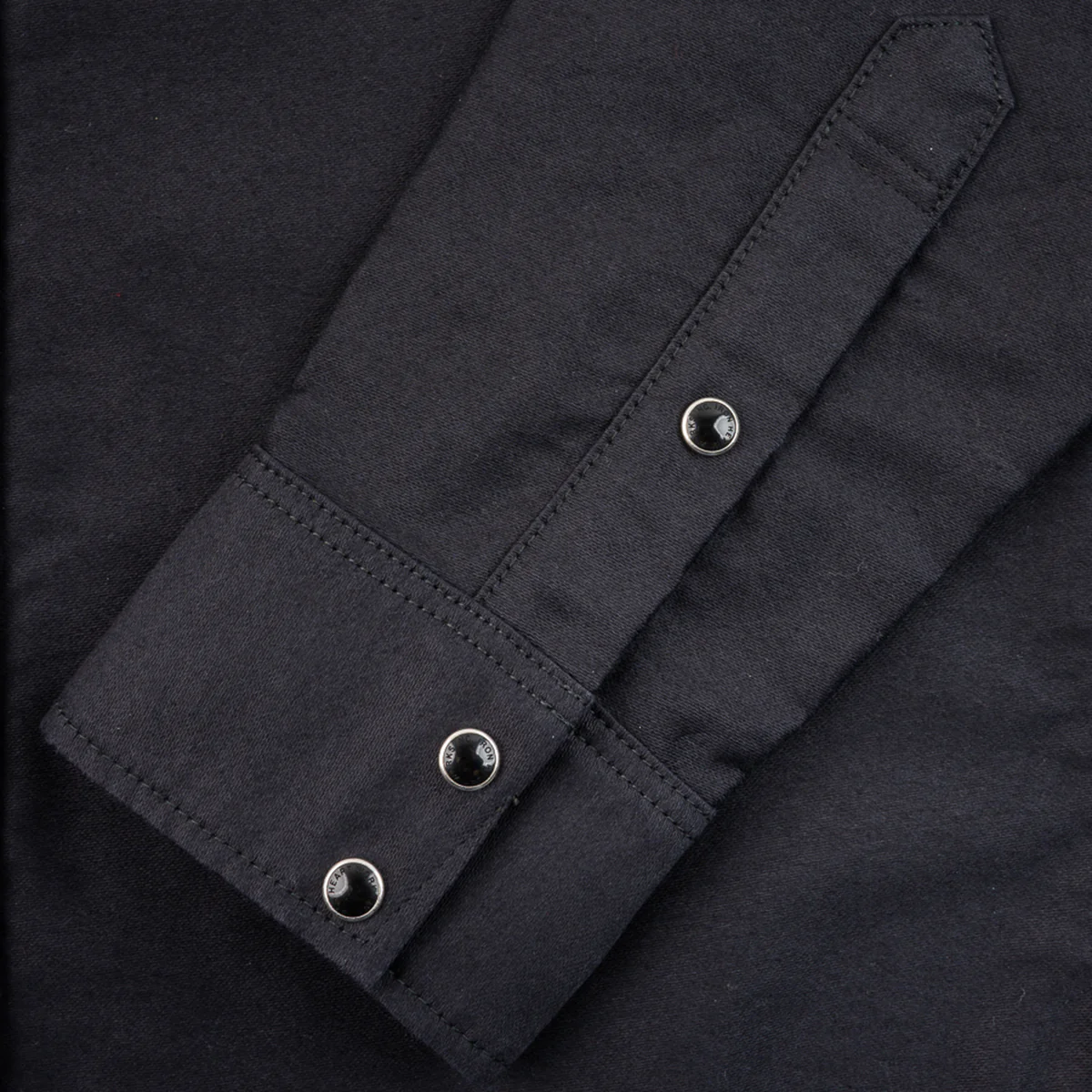 IHSH-426-BLK - 12oz Military Moleskin Western Shirt - Black - Image 6